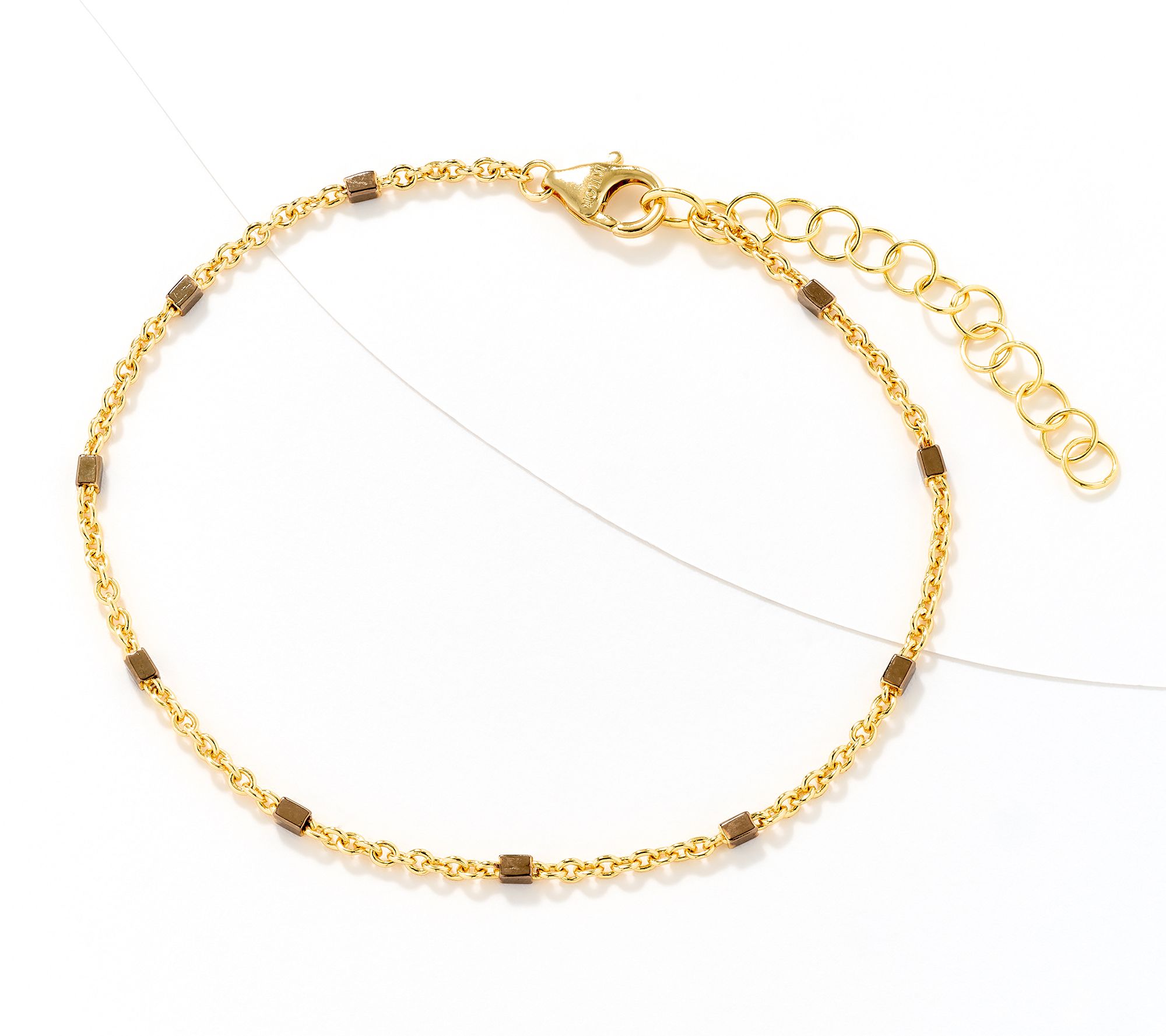 David Markstein Bronze Premiere Luxe Cube Station Anklet