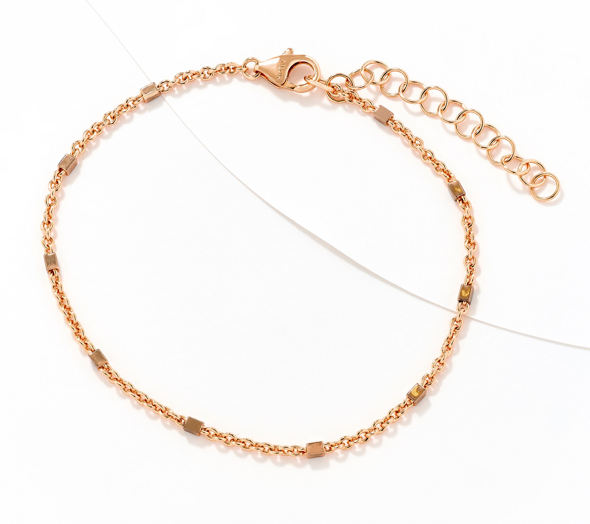 David Markstein Bronze Premiere Luxe Cube Station Anklet