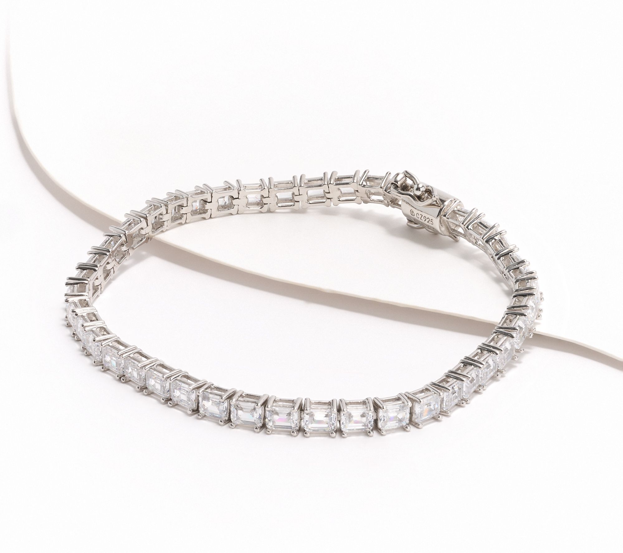 Diamonique Choice of Cut 4mm Tennis Bracelet, Sterling Silver