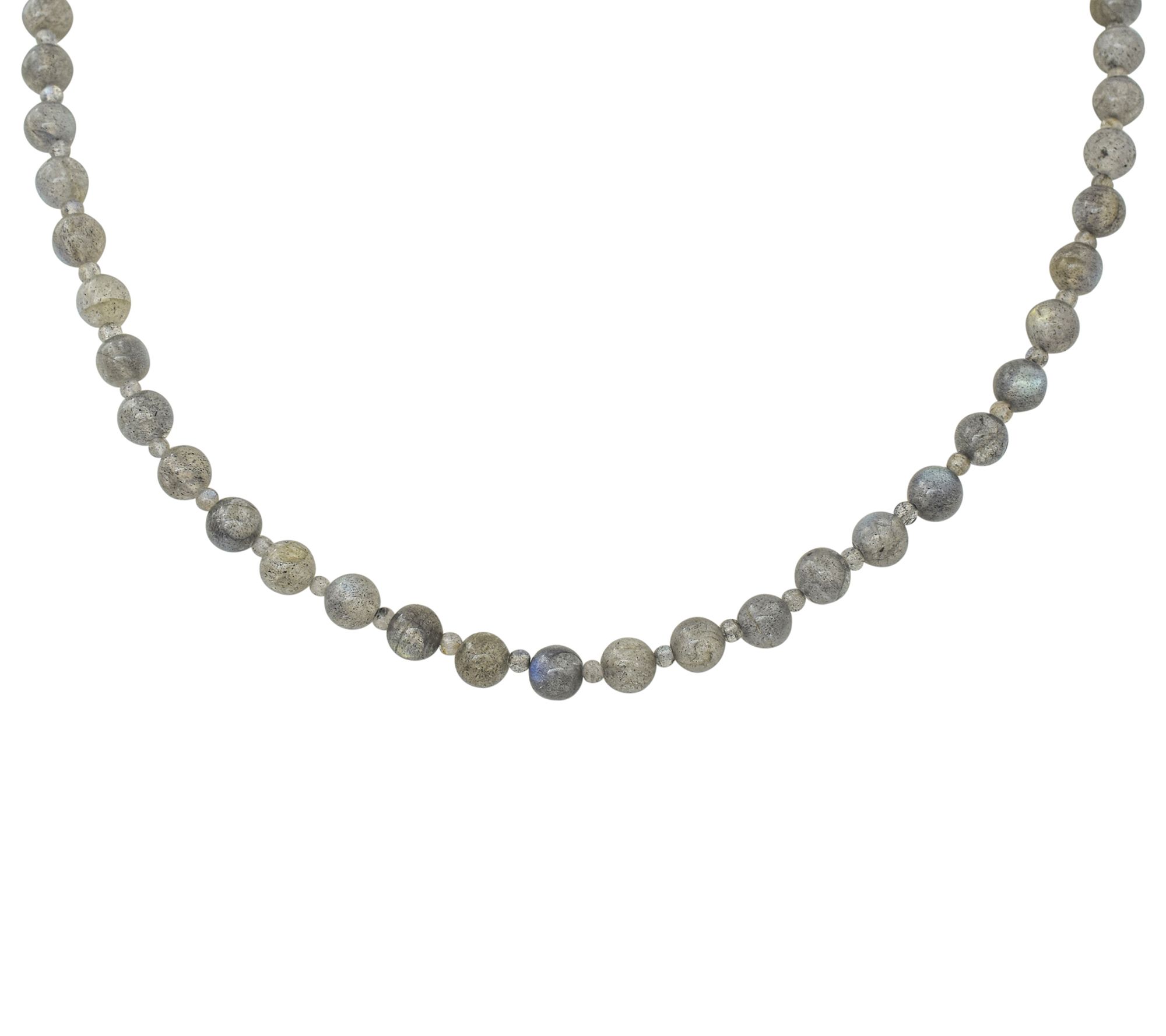Affinity Gems Round Labradorite Necklace, 925 Sterling