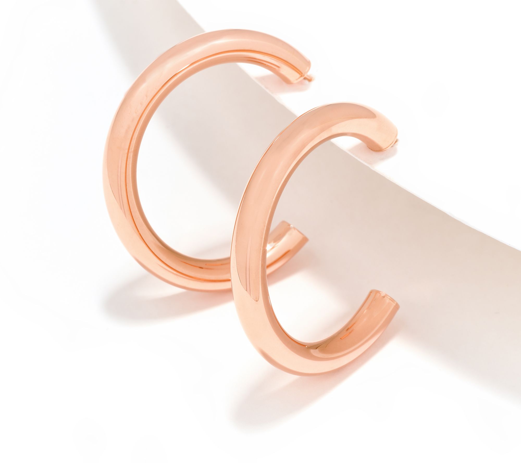 "As Is" David Markstein Sterl Silver 1 1/2" Debut Smart Closure Hoops