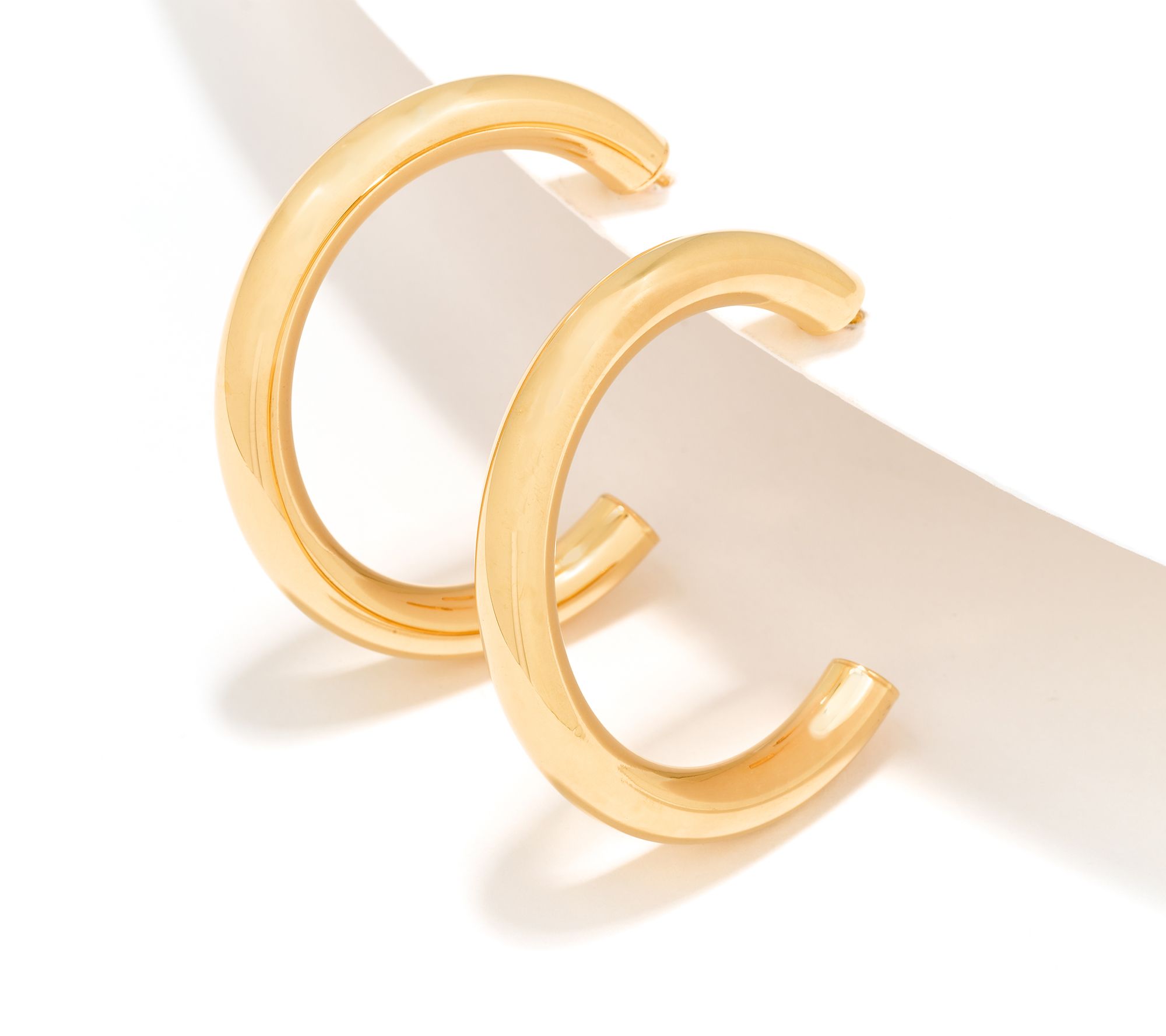 "As Is" David Markstein Sterl Silver 1 1/2" Debut Smart Closure Hoops