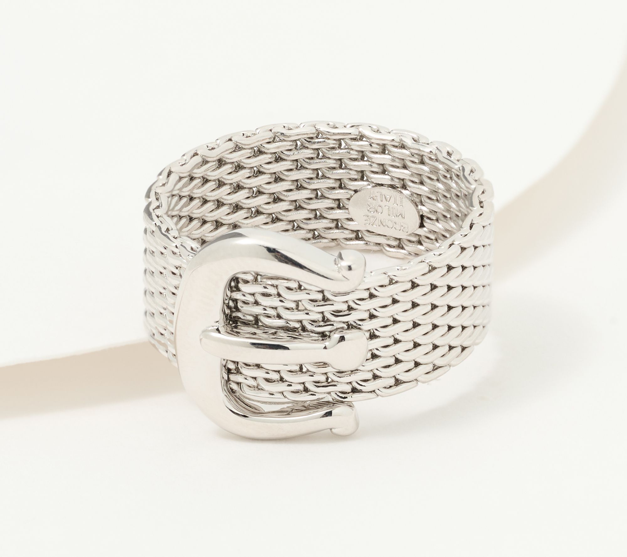 David Markstein Bronze Couture Mesh Buckle Ring
