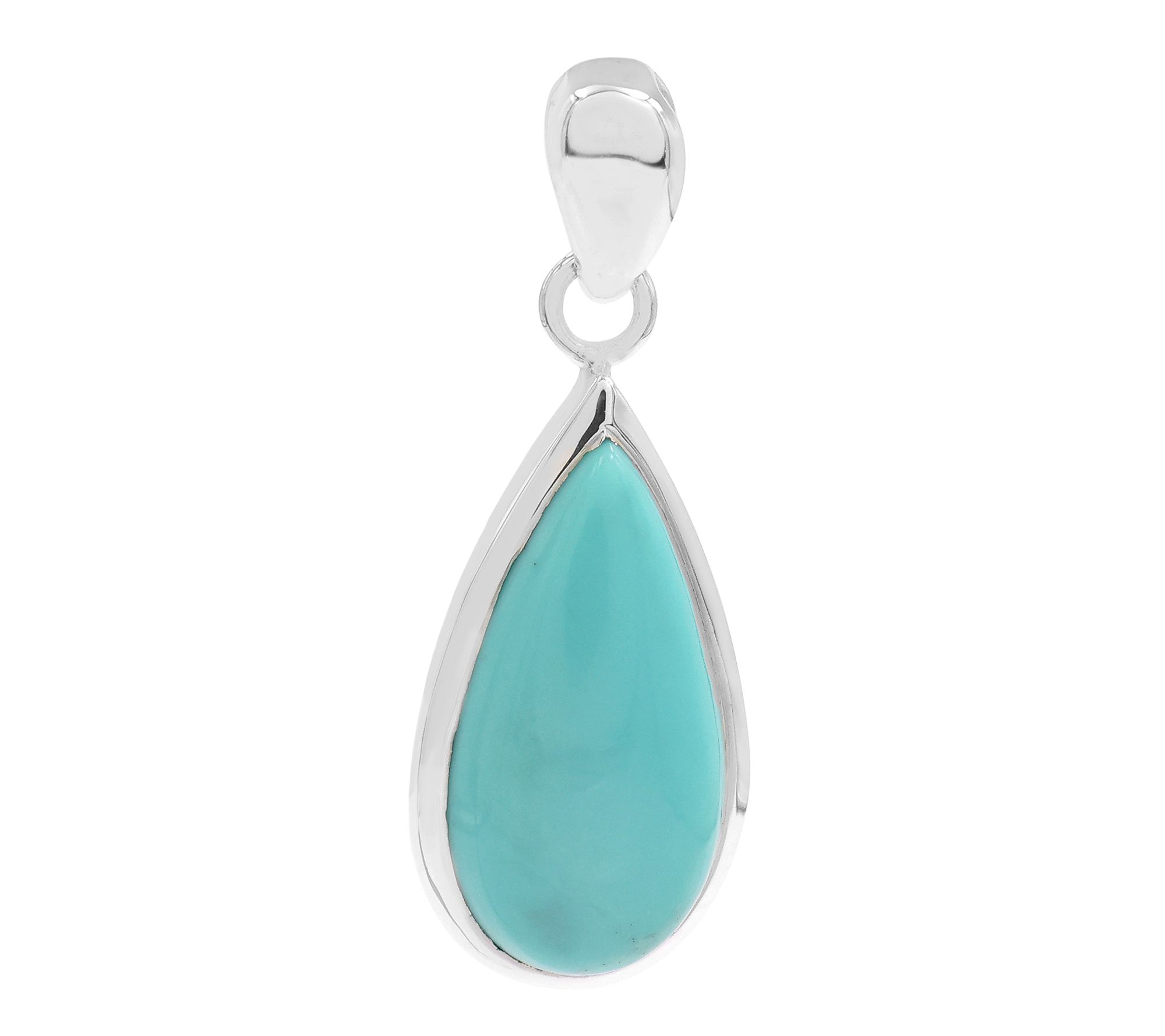 Affinity Gems Sleeping Beauty Turquoise Pear Pendant, Sterling