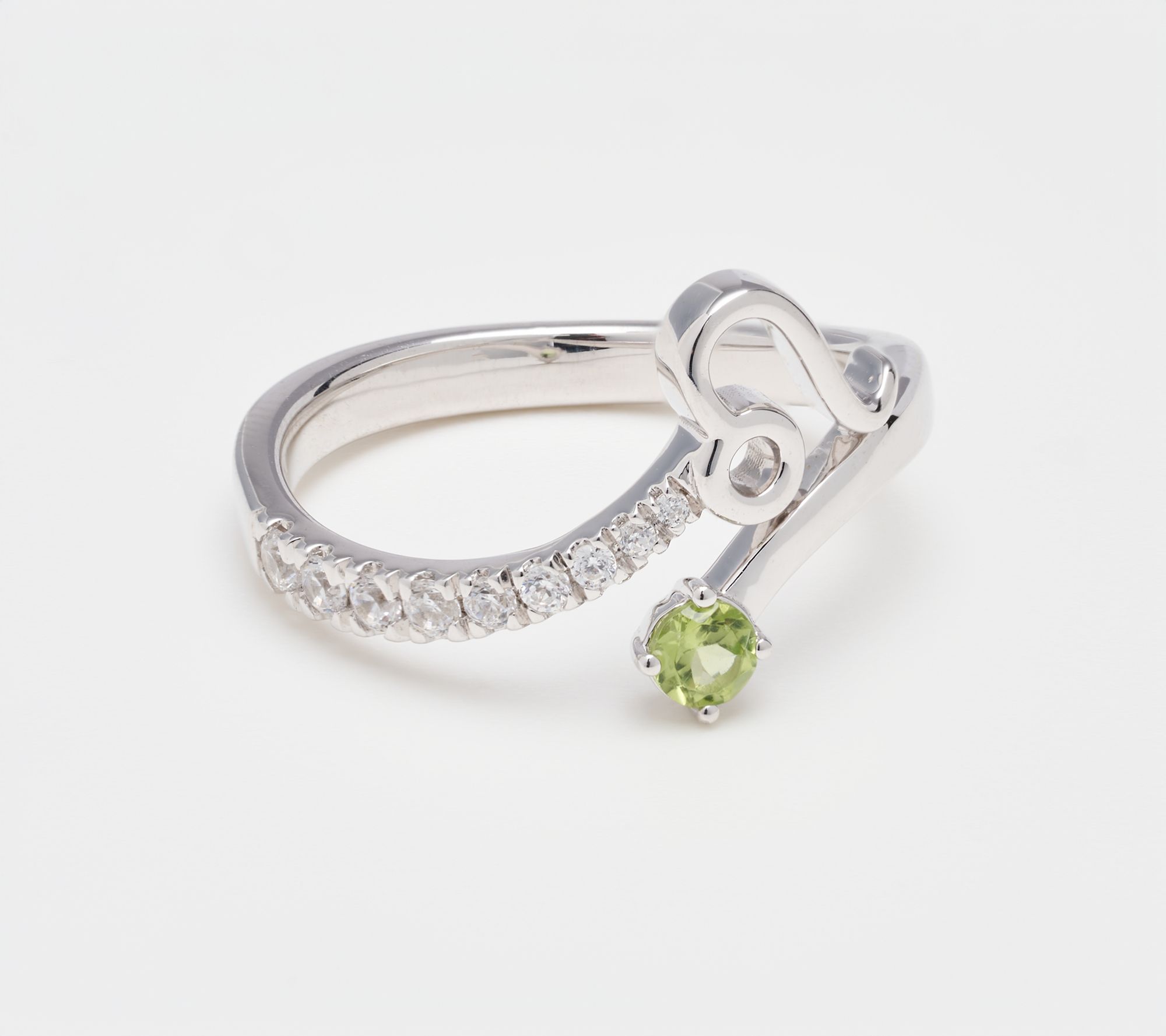 Fire Light Lab Grown Diamond 0.25 cttw Zodiac Ring, Sterling Silver