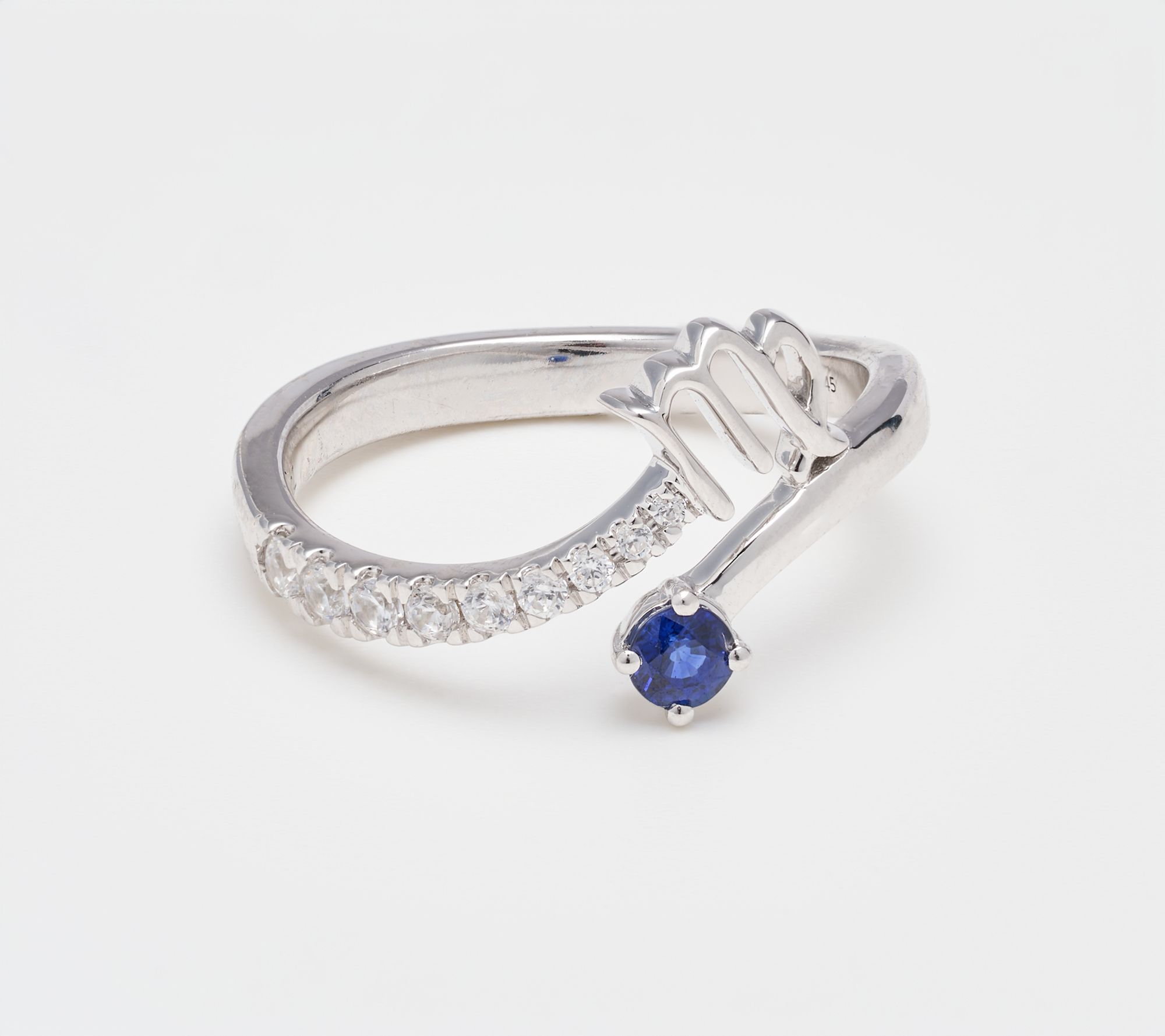 Fire Light Lab Grown Diamond 0.25 cttw Zodiac Ring, Sterling Silver