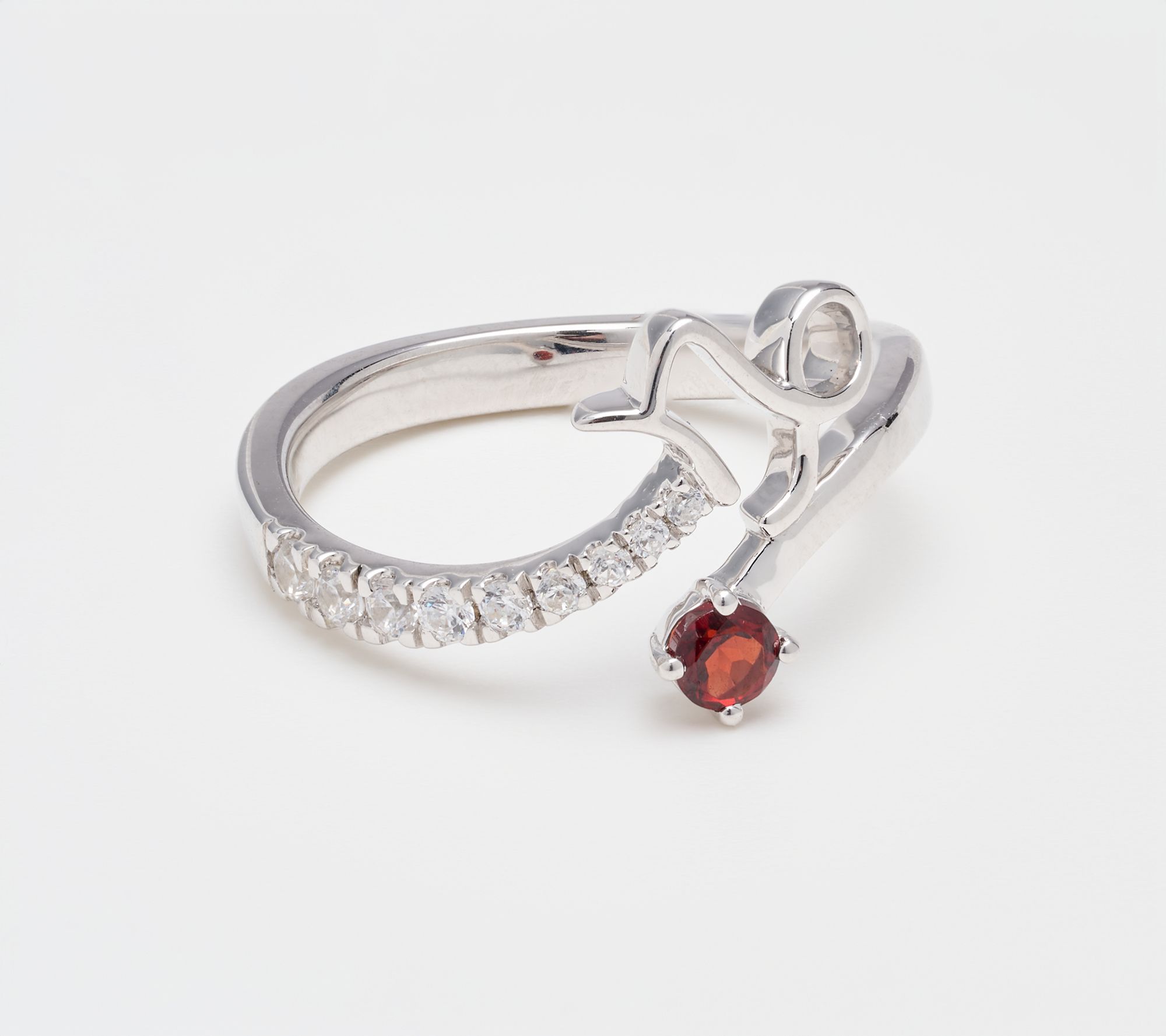 Fire Light Lab Grown Diamond 0.25 cttw Zodiac Ring, Sterling Silver