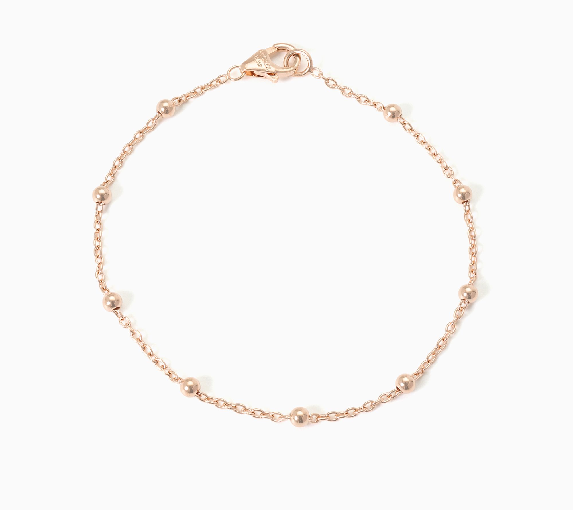 David Markstein Bronze Bead Station Chain Bracelet