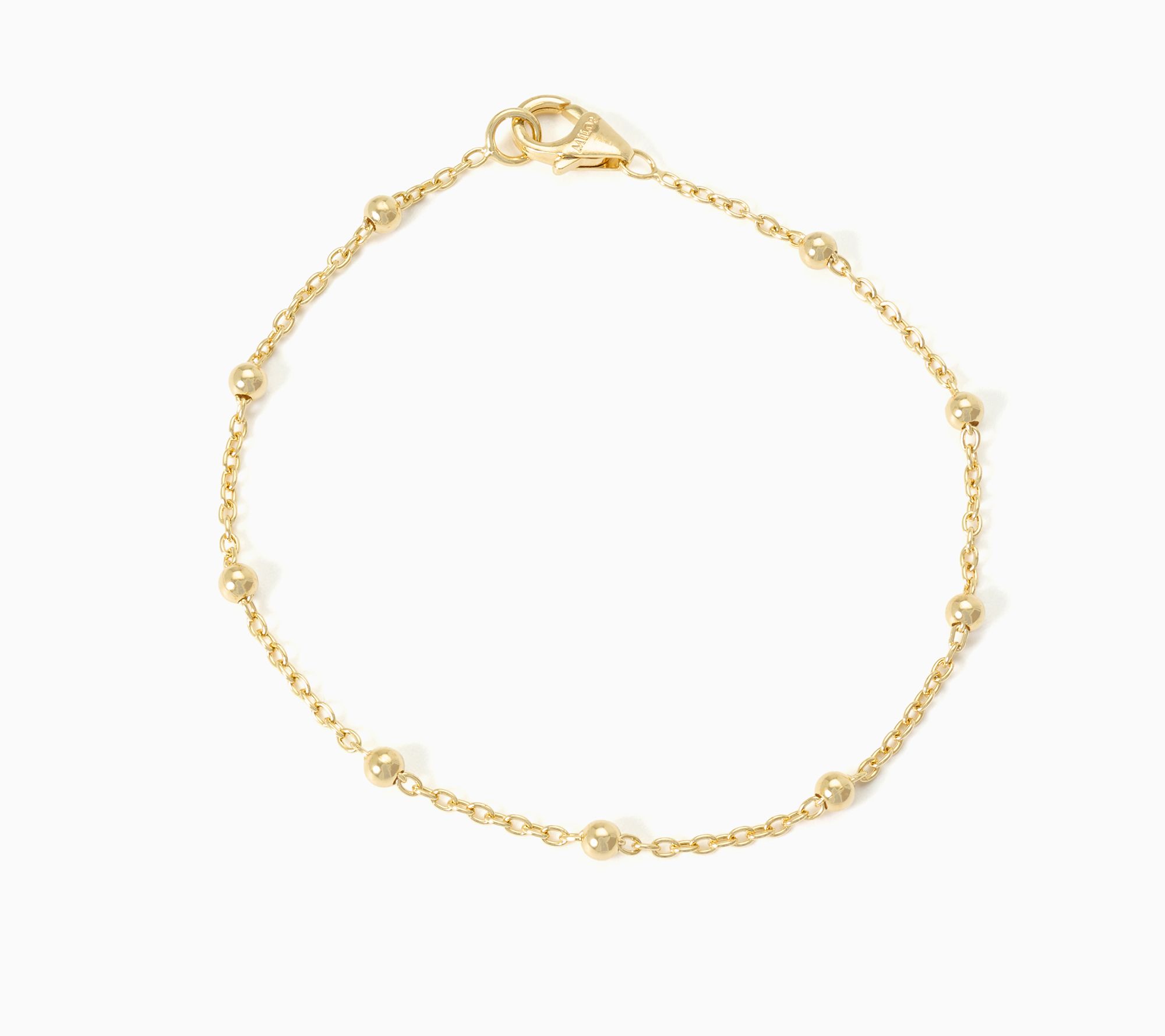 David Markstein Bronze Bead Station Chain Bracelet