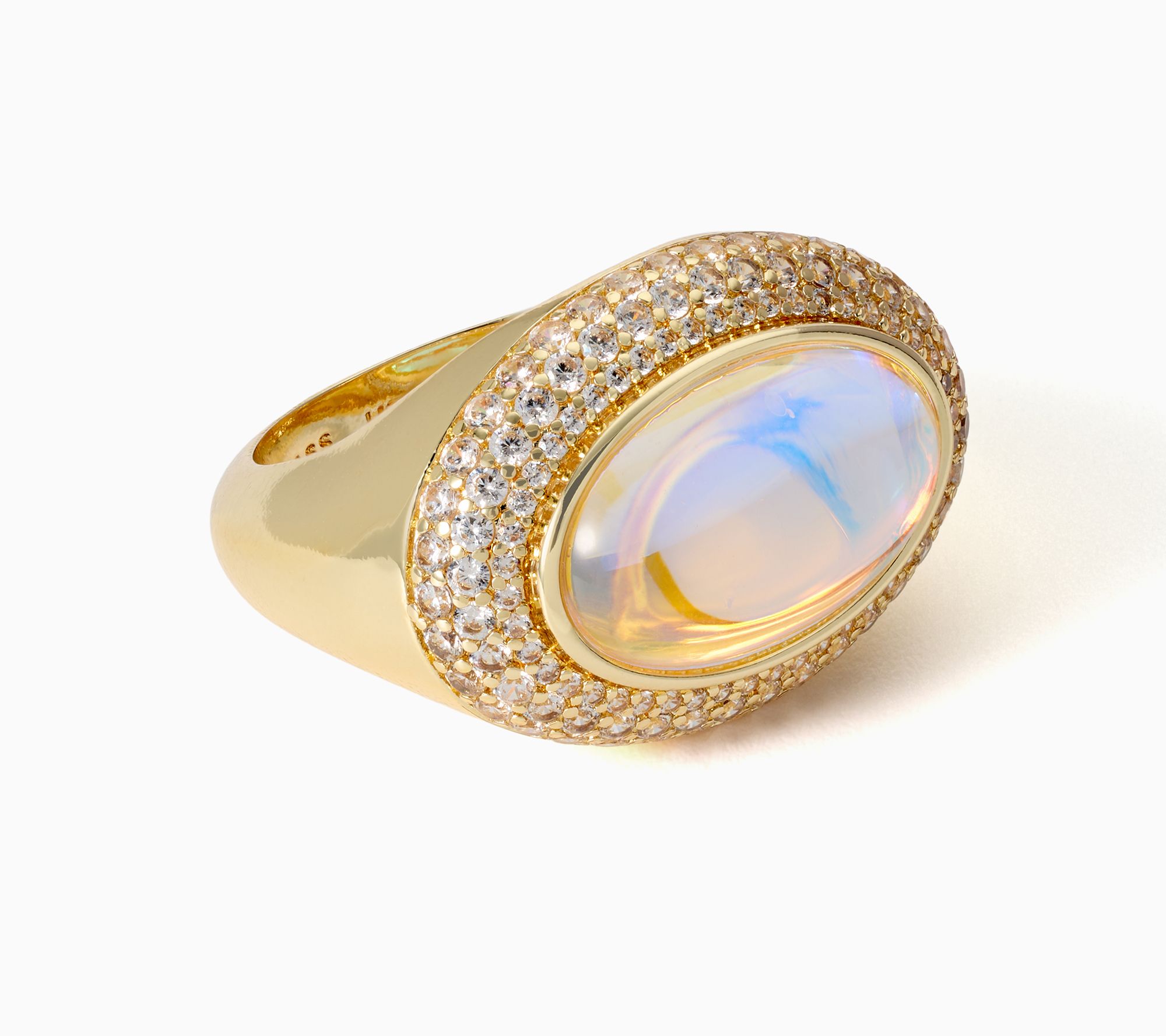 Kim Gravel Crystal Moonlight Cabochon Statement Ring