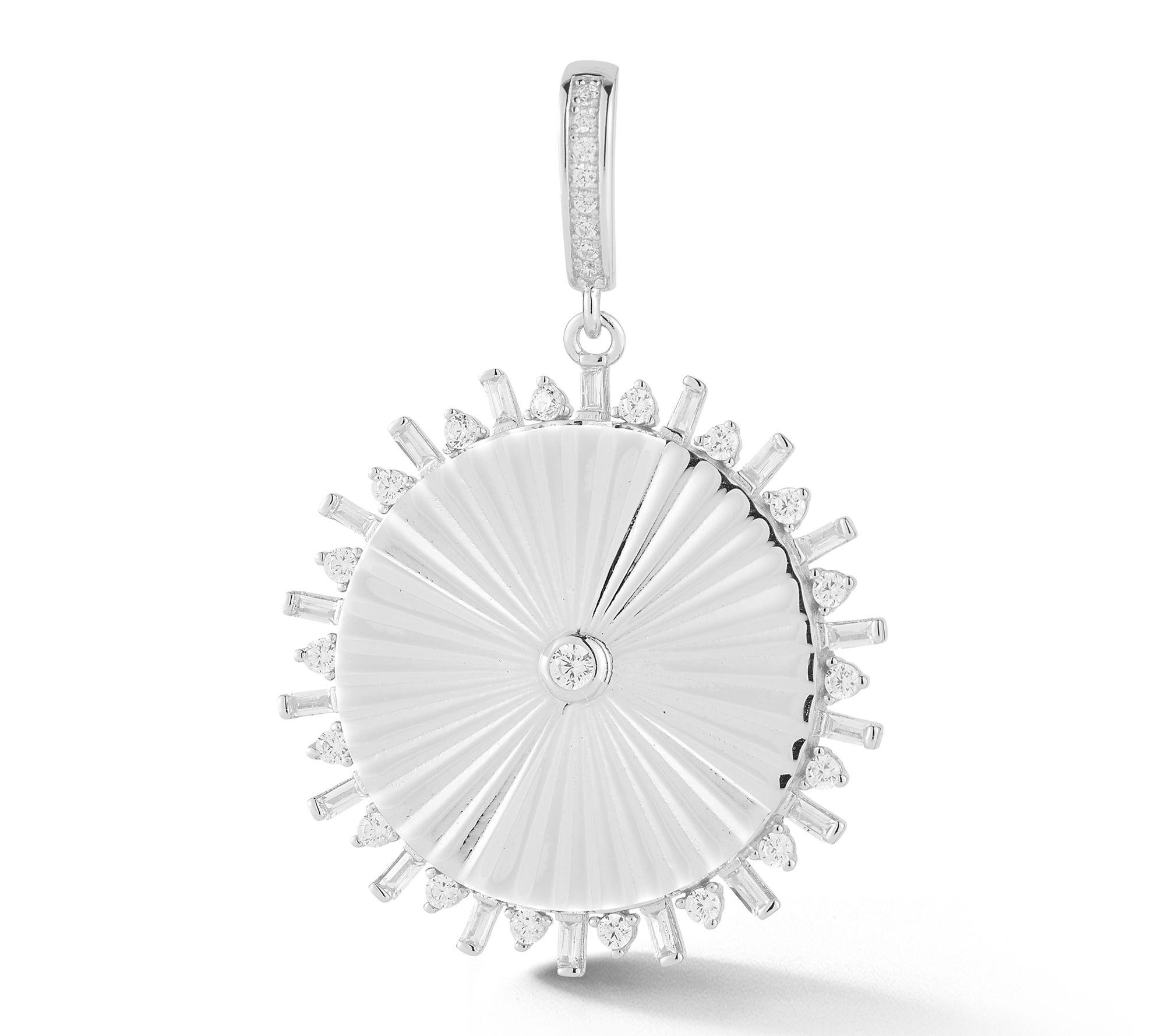 Sterlina Silver Radial Round Pendant, Sterling