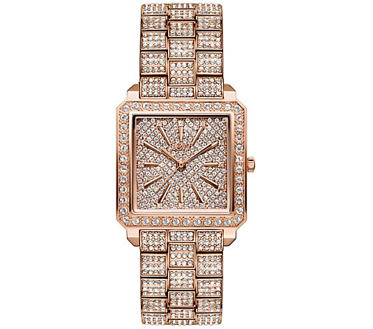 JBW Women's Cristal 1/8 cttw Diamond 18K Rose-Plated Watch