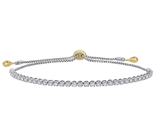 Affinity 0.65 cttw Diamond Adjustable Bracelet,14K Gold