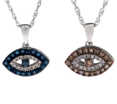 Qvc evil hot sale eye necklace