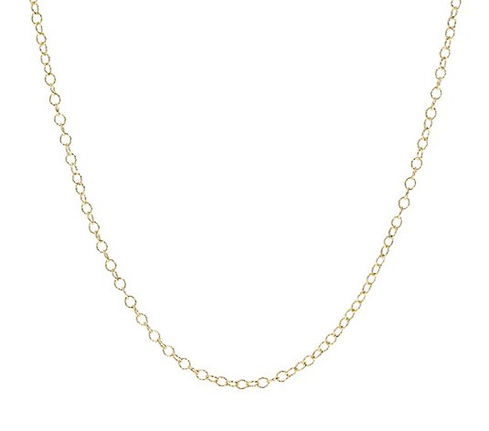 Italian Gold 20" Torchon Oval Link Chain Necklace, 14K