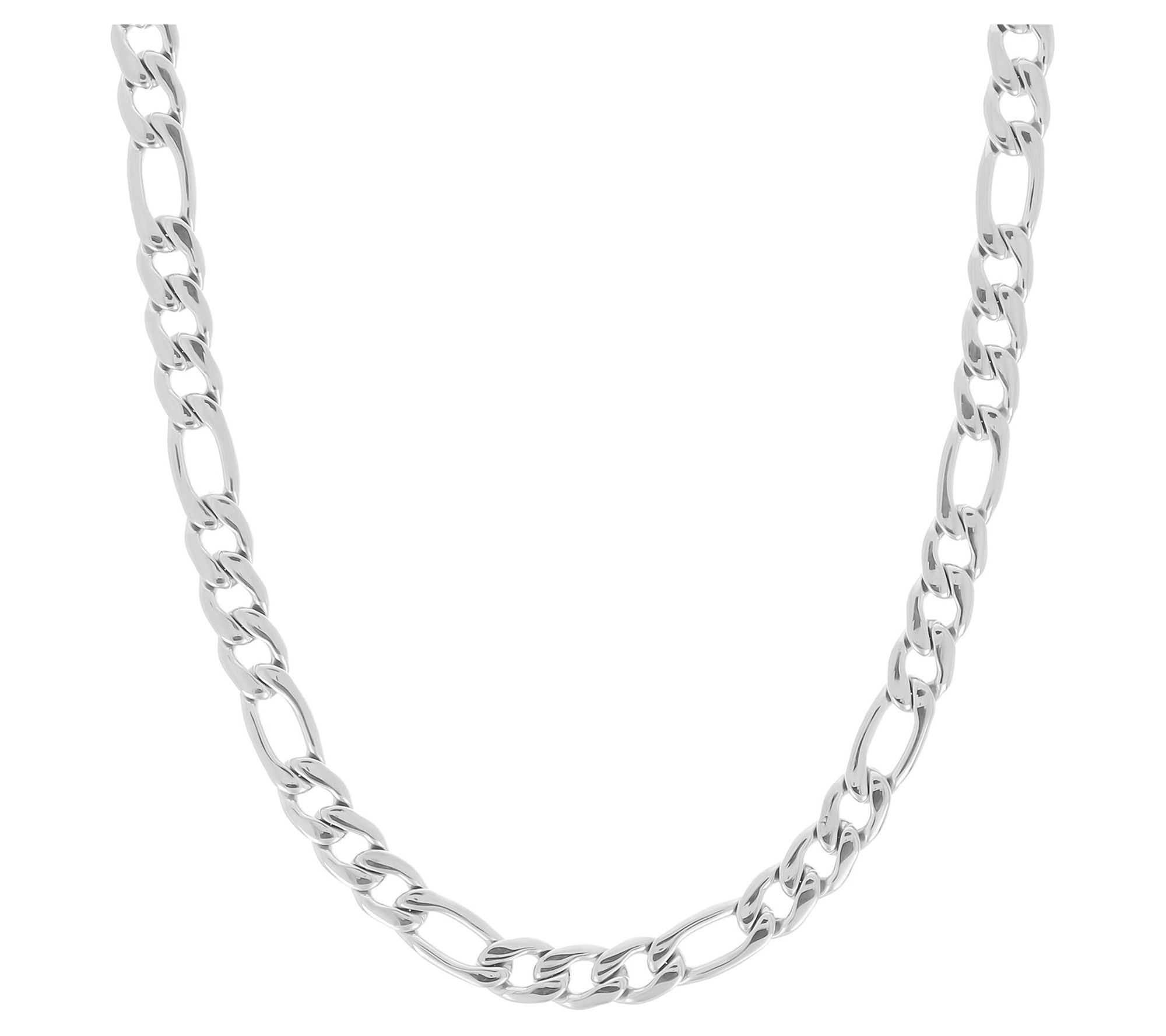 Steel by Design Men's 22" Figaro Chain Necklace