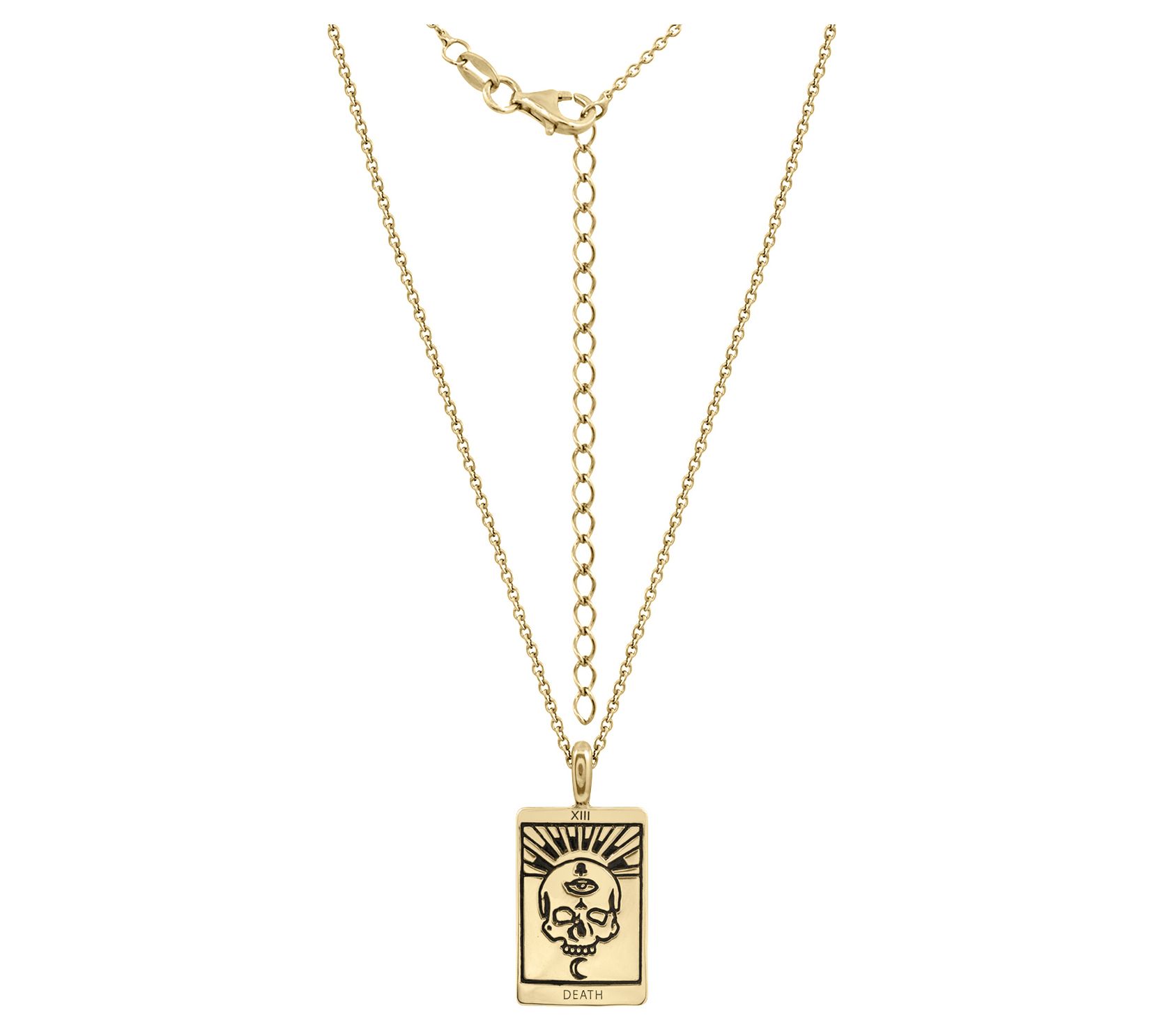 Gold Tarot Card Pendant Necklace — The Beauty Room