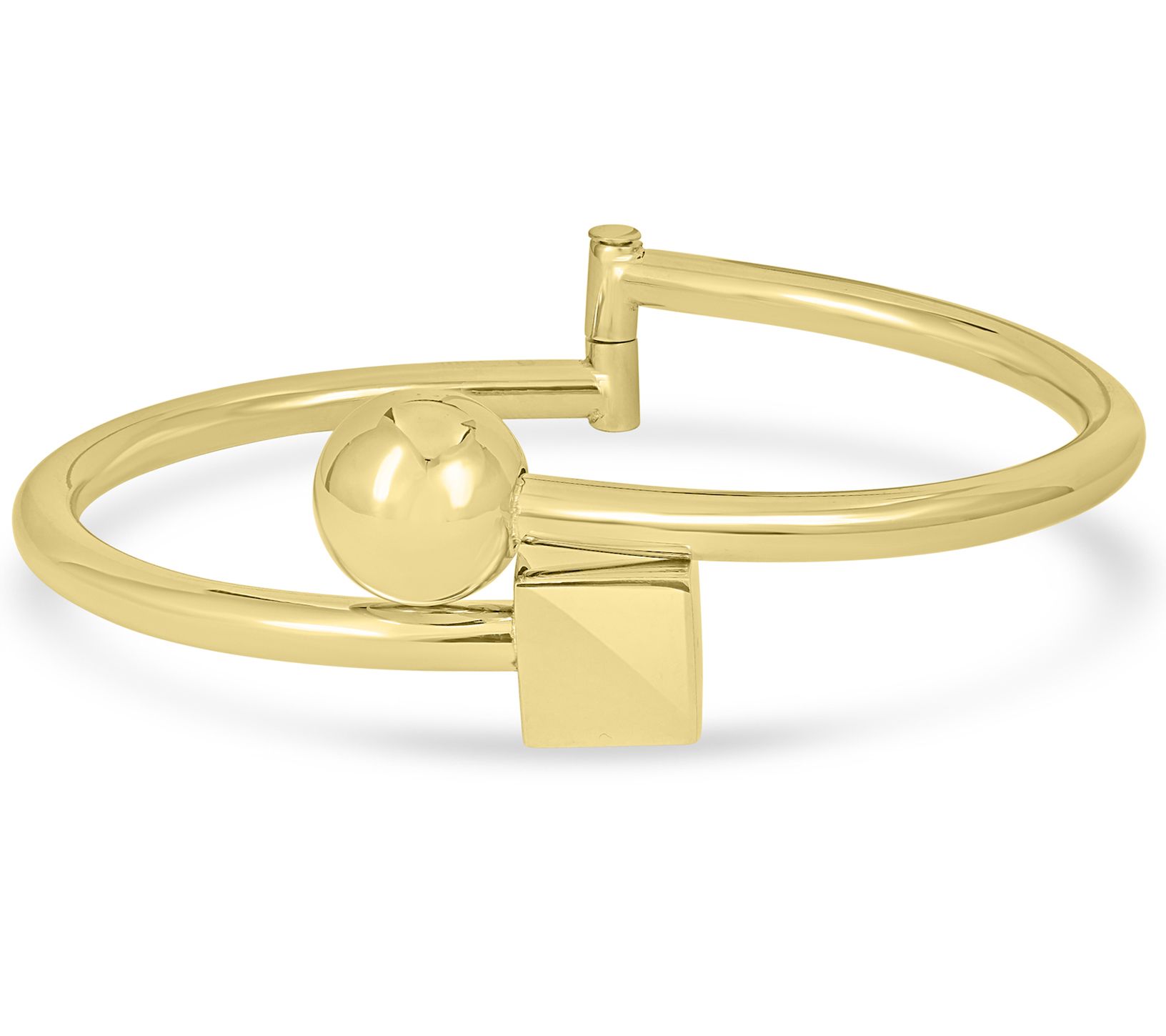 Steel by Design Bead & Cube Hinge Bangle