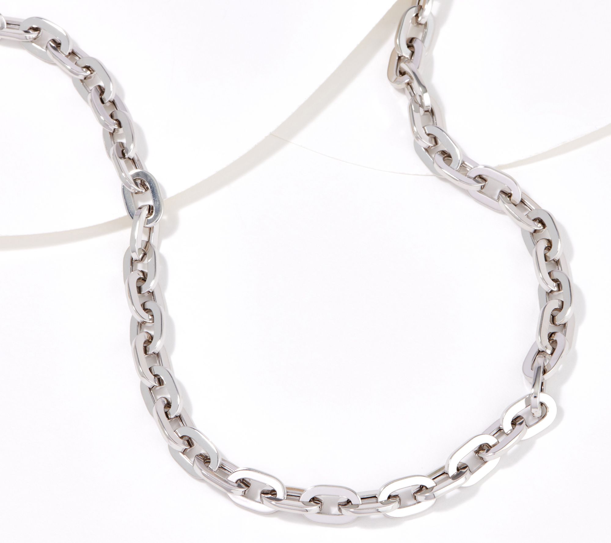 Sterling Silver Paperclip Chain Bracelet 9.1-10.8g, By Silver