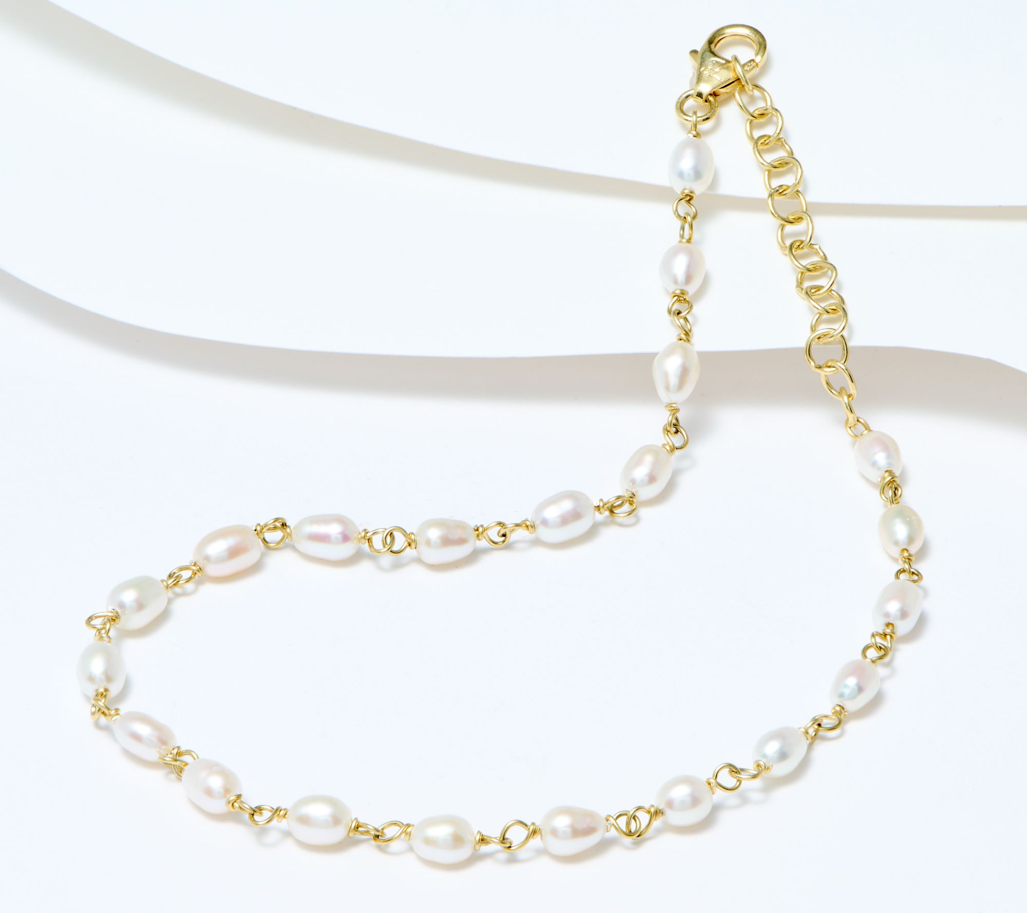 Honora Cultured Pearl Anklet, Sterling Silver - QVC.com