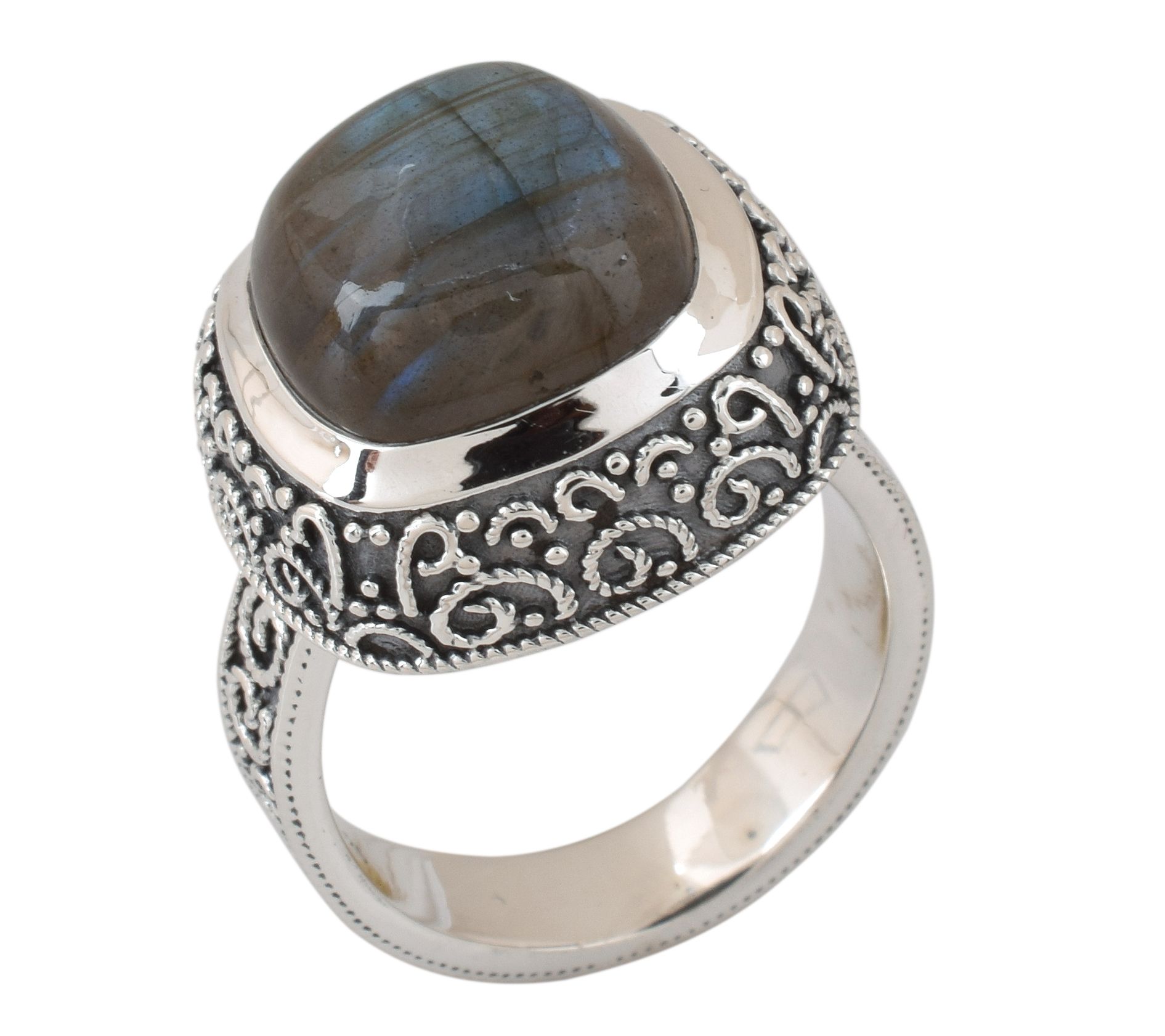Artisan Crafted Sterling Labradorite Solitaire Ring