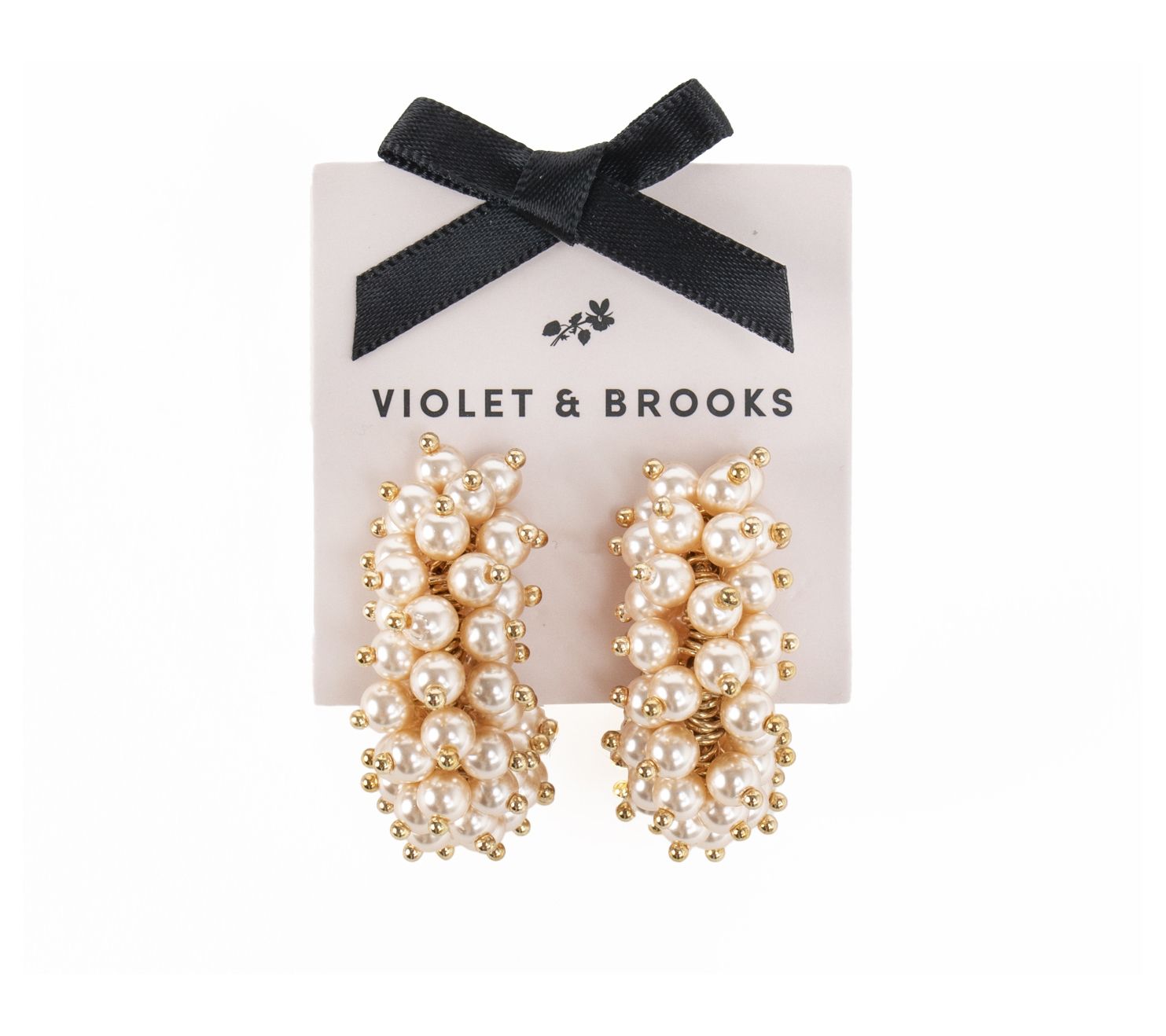 Violet & Brooks Talulah Faux Pearl Hoop Earring s