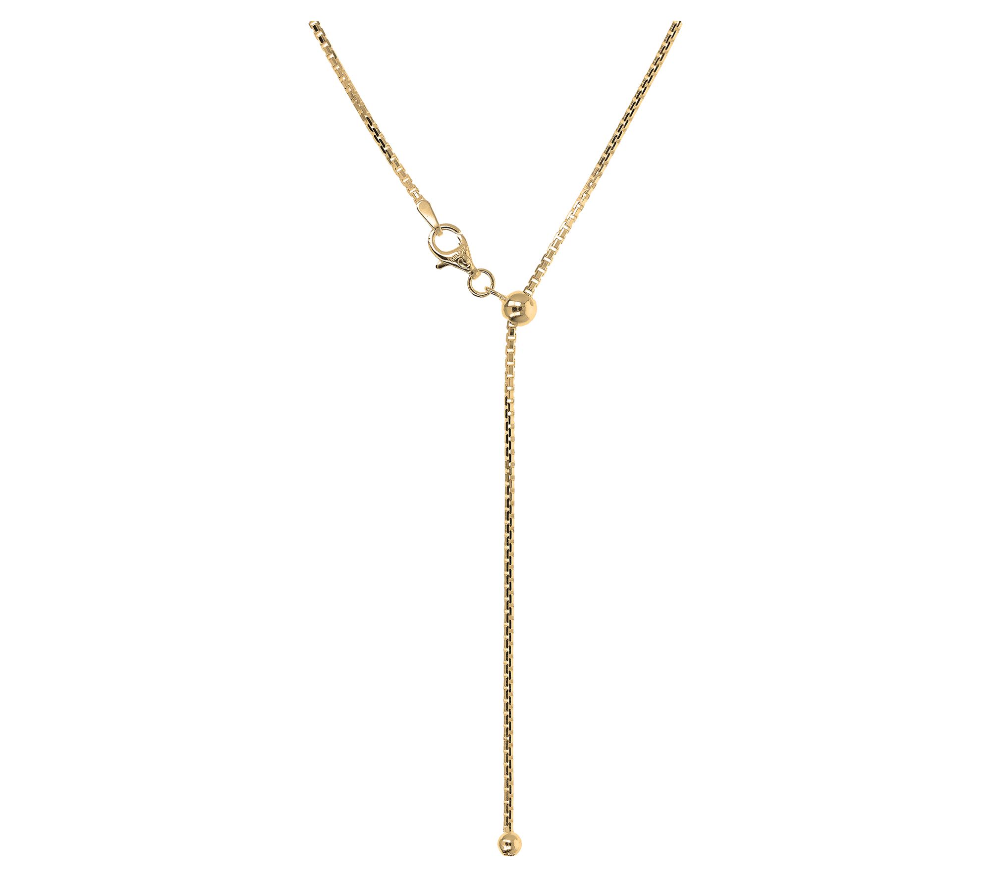 UltraFine 26" Adjustable Box Chain Necklace, 7.6g