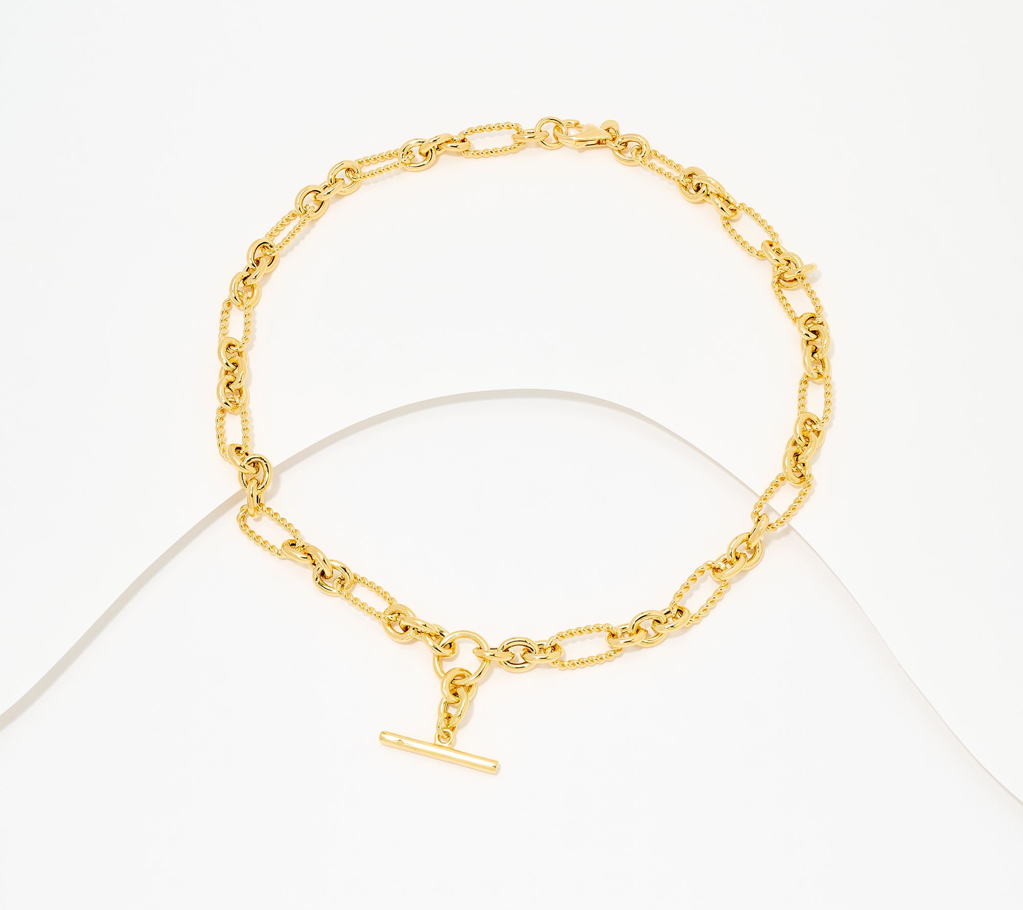 "As Is" David Markstein Bronze Status Link Toggle Necklace