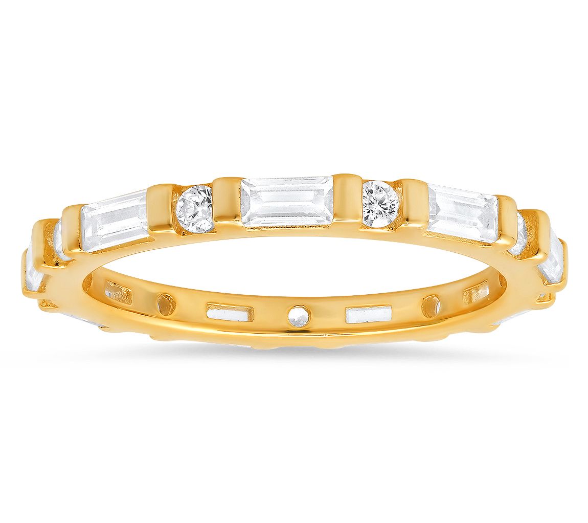 Diamonique Stackable Eternity Band Ring, Sterling Silver