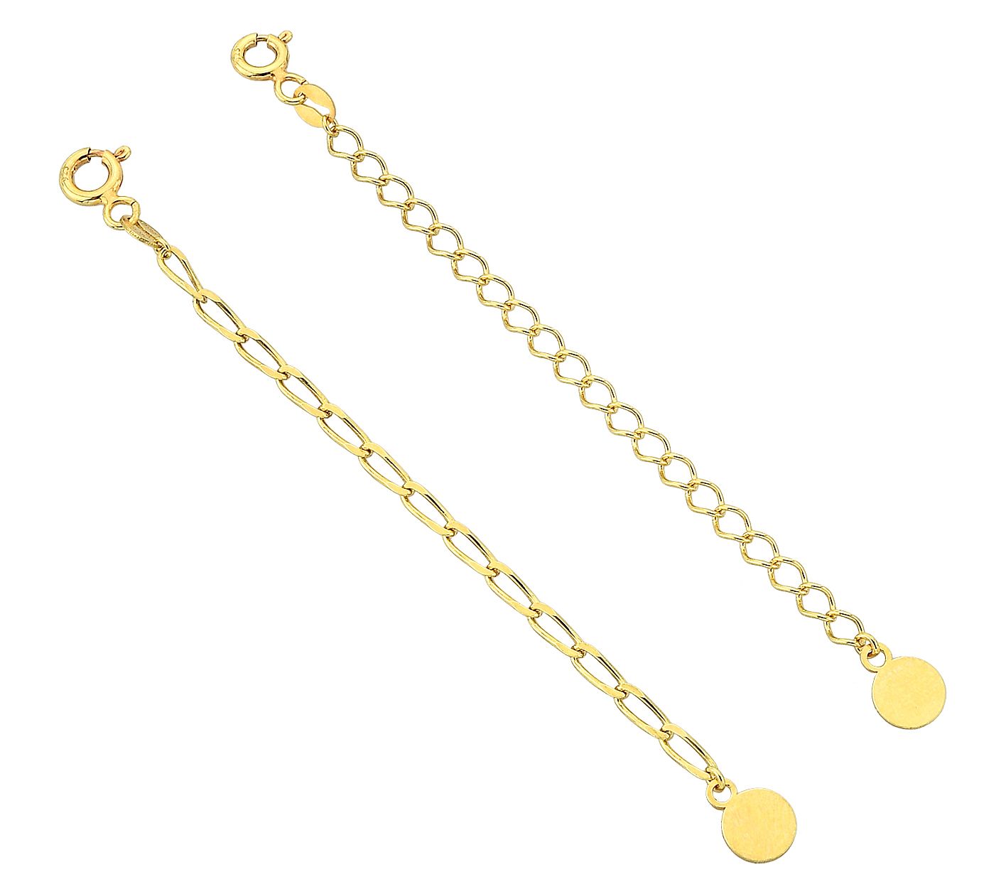 Silver Style Oval & Paper Clip Chain Extender Set, Sterling