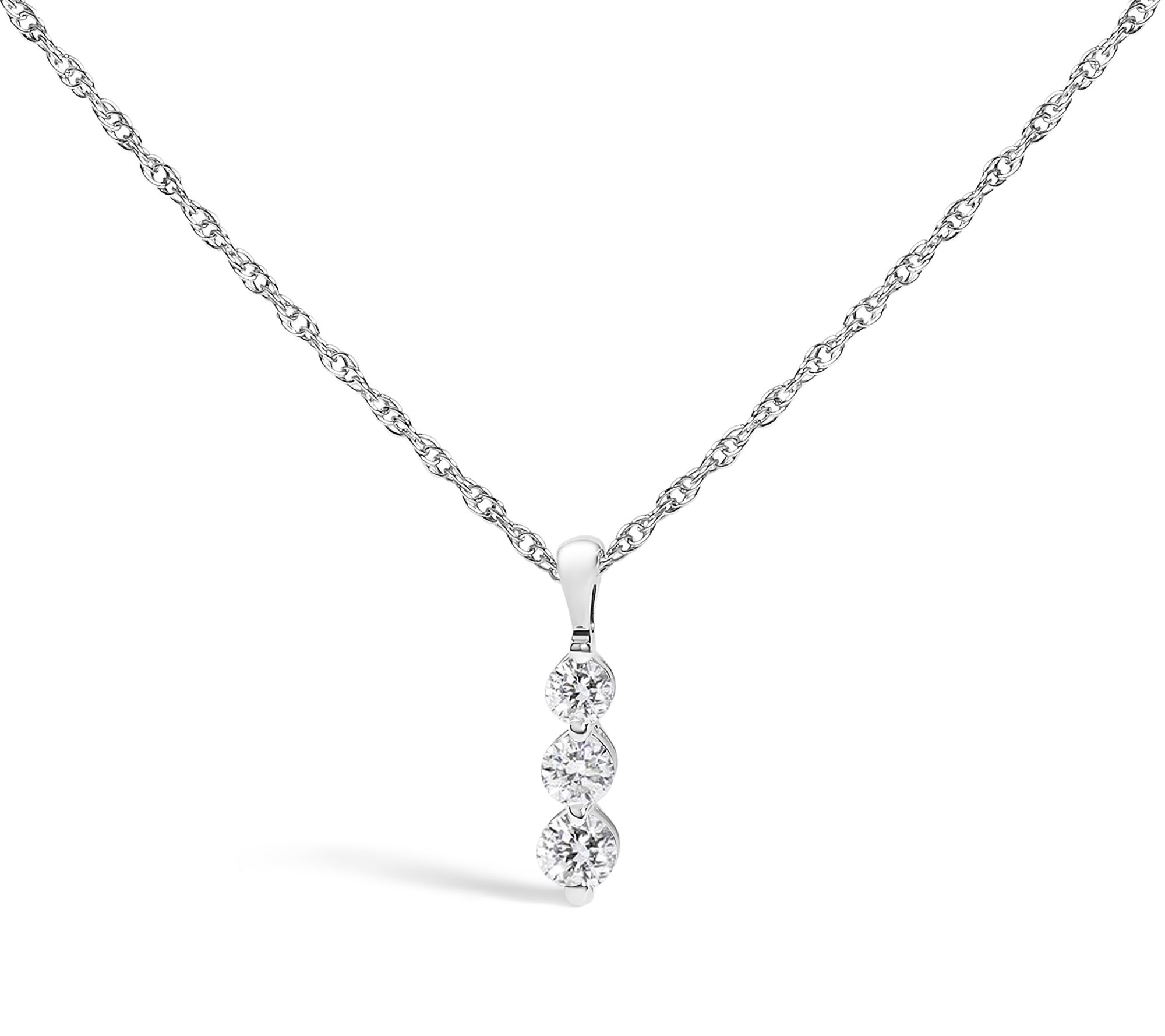 Haus of Brilliance Lab Grown Diamond Drop Necklace, Sterling