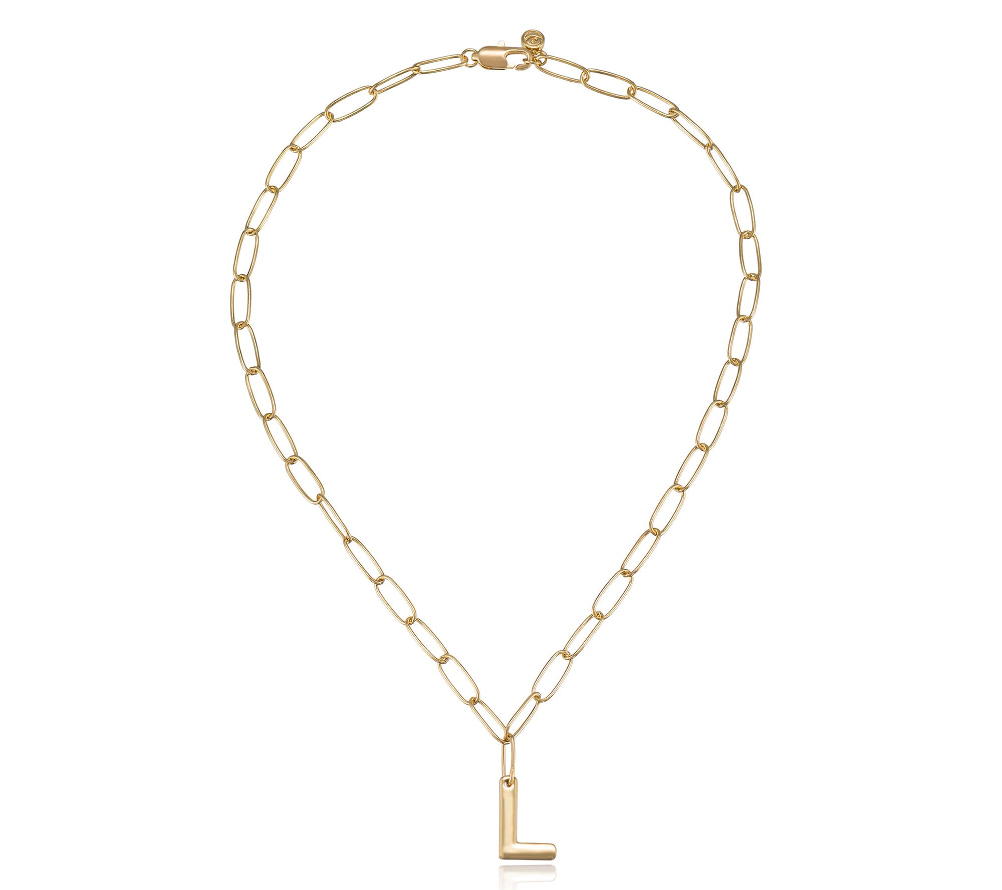 Ettika Paperclip Link Initial Necklace