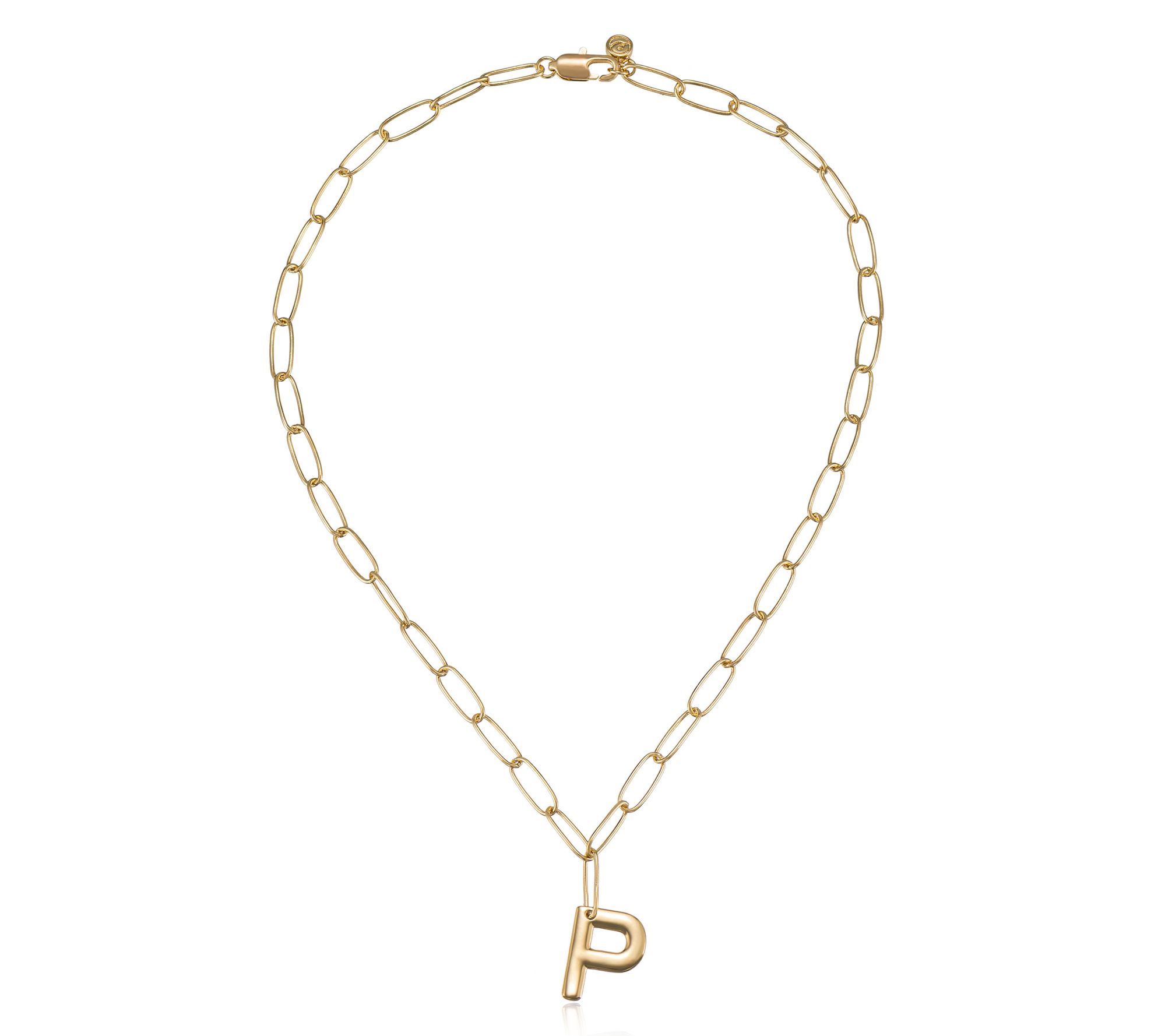 Ettika Paperclip Link Initial Necklace
