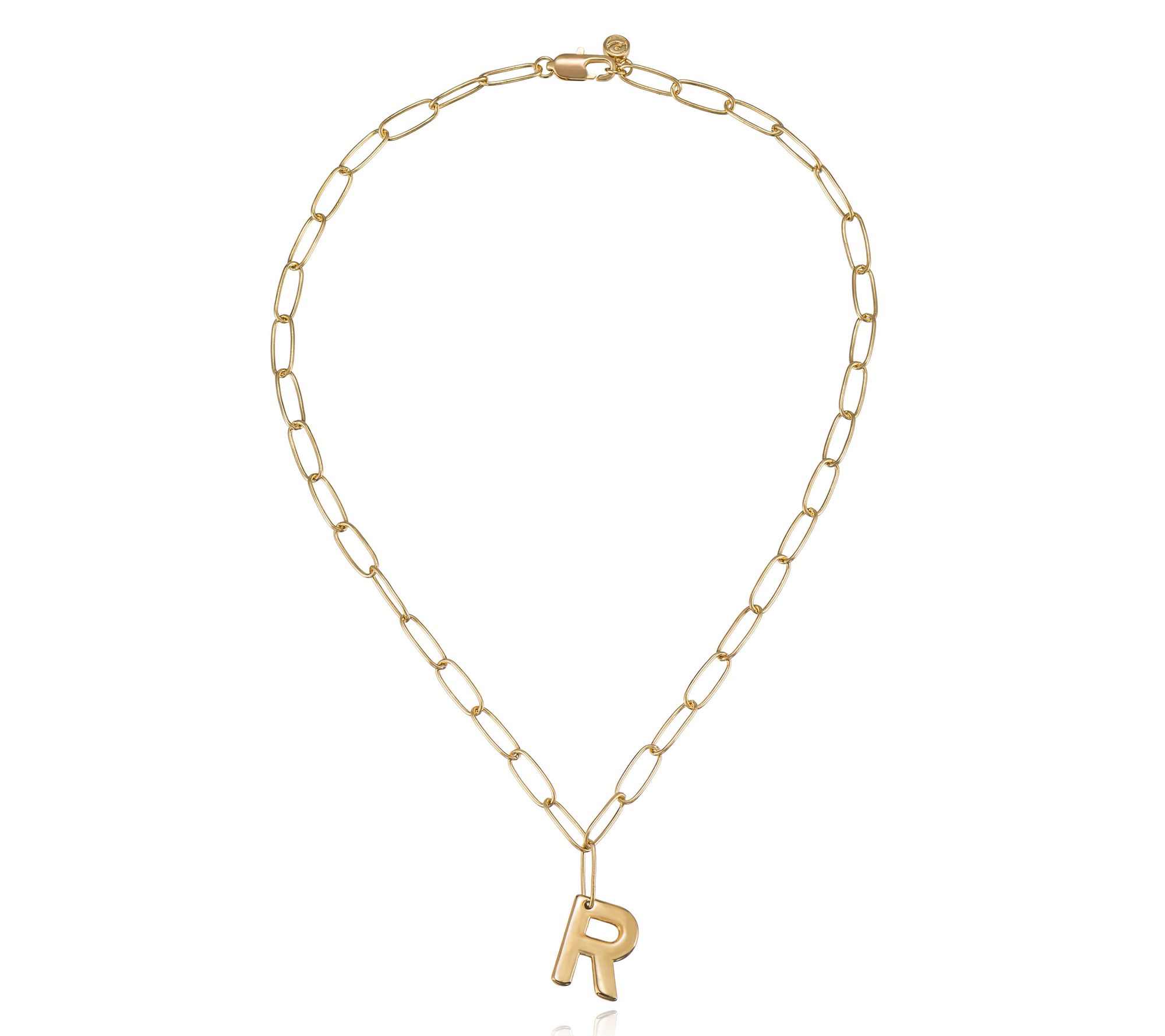 Ettika Paperclip Link Initial Necklace