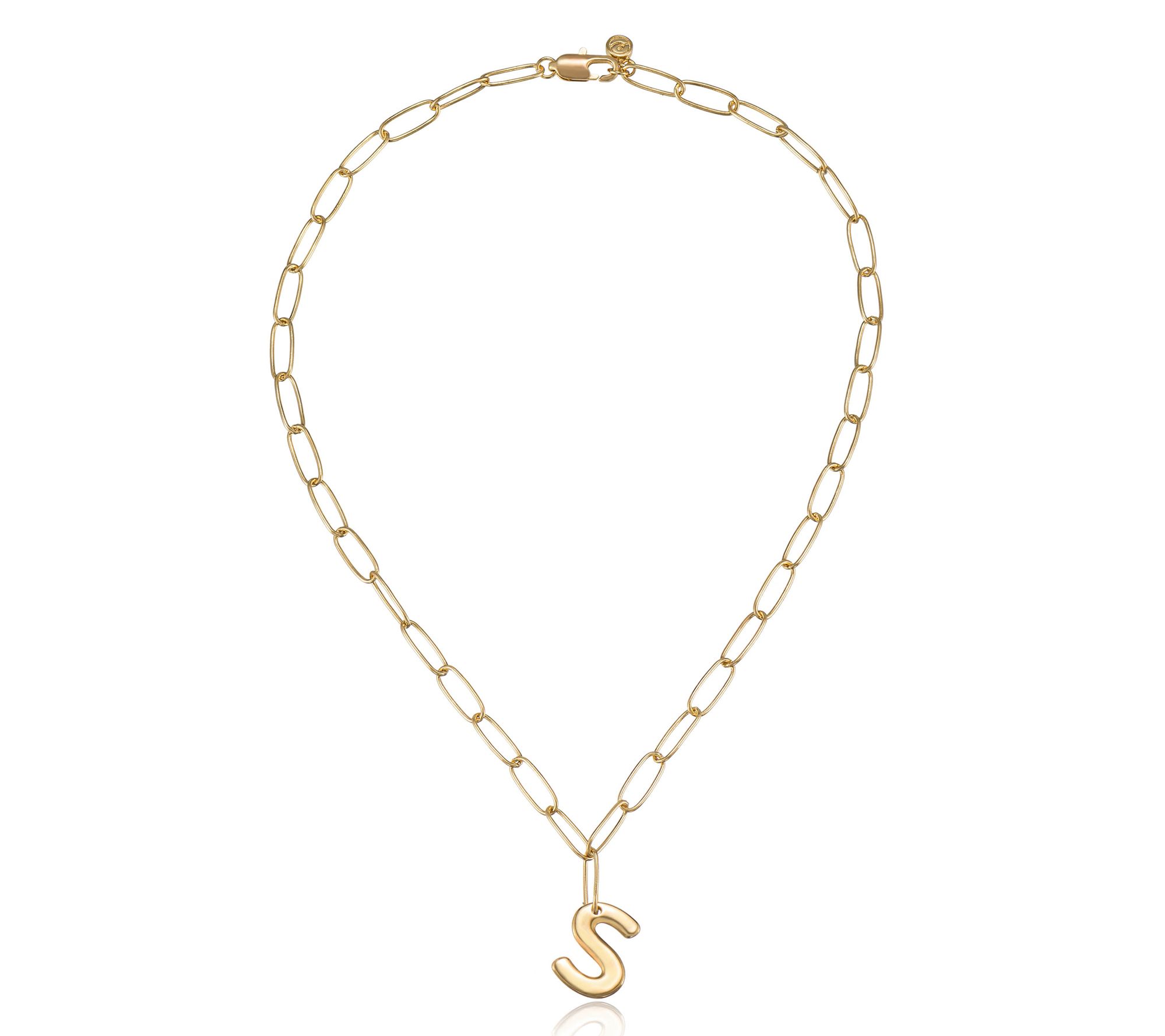 Ettika Paperclip Link Initial Necklace
