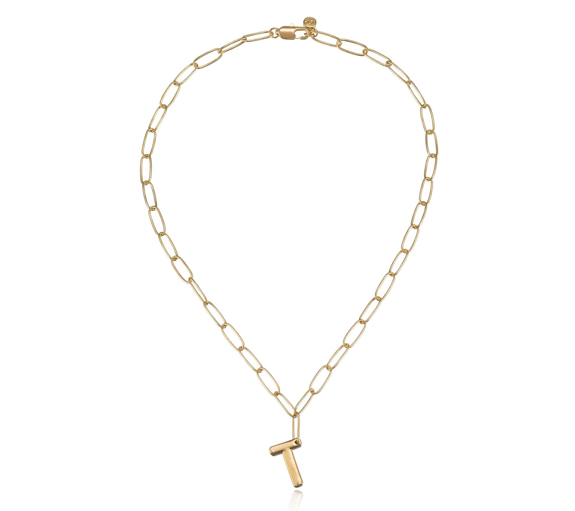 Ettika Paperclip Link Initial Necklace