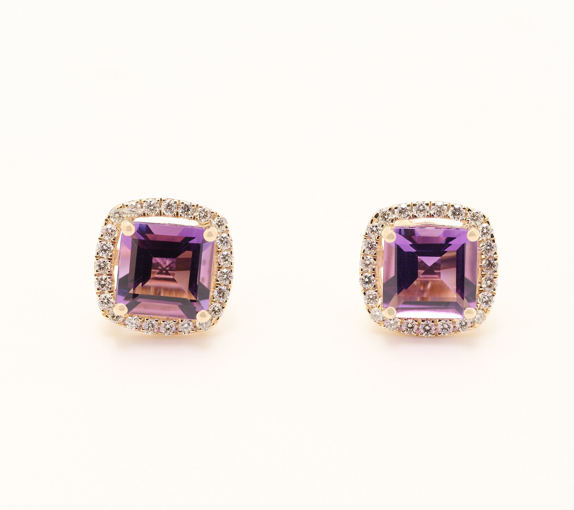 Effy 14k Rose Gold Amethyst Stud Earrings