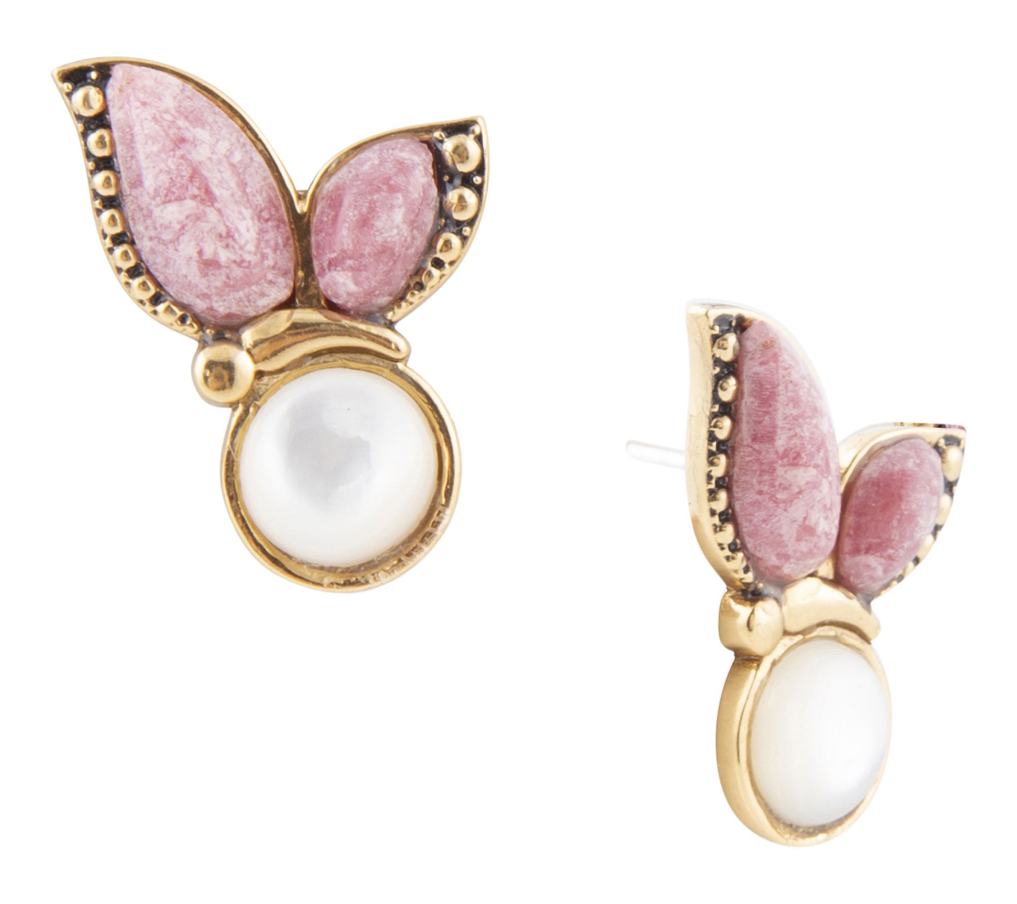 Barse Artisan Crafted Multi-Gemstone ButterflyEarrings