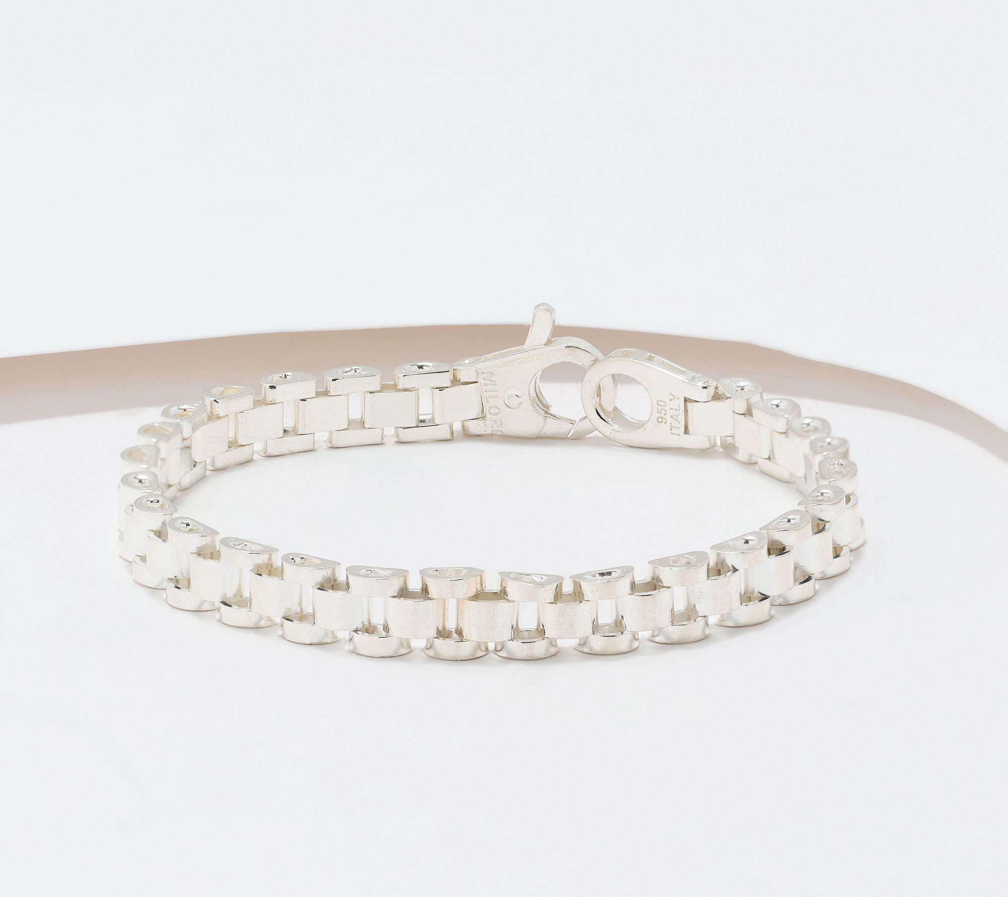 "As Is" UltraFine 950 Silver Panther Link Chain Bracelet