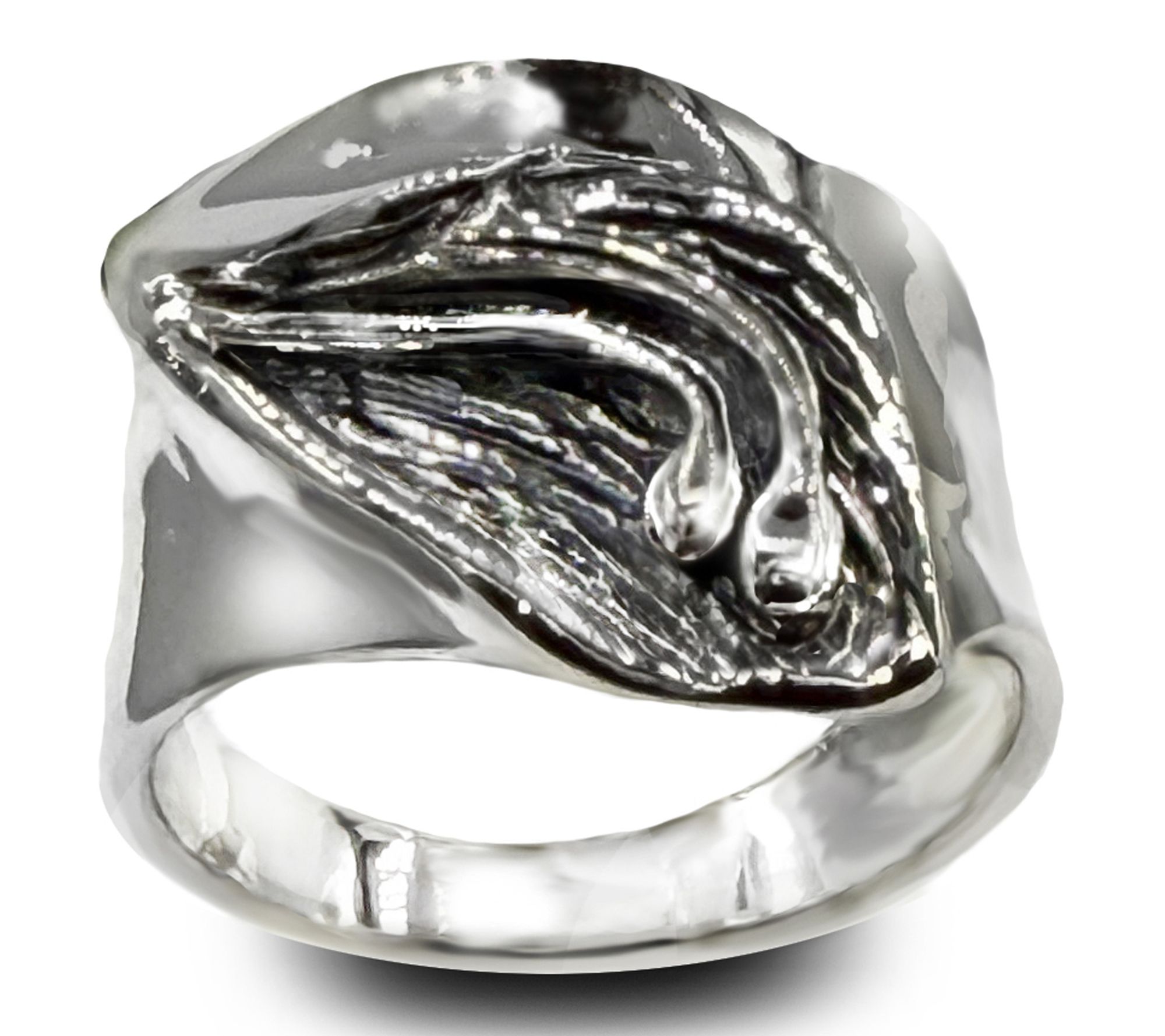 Hagit Sterling Silver Lily Over Water Ring