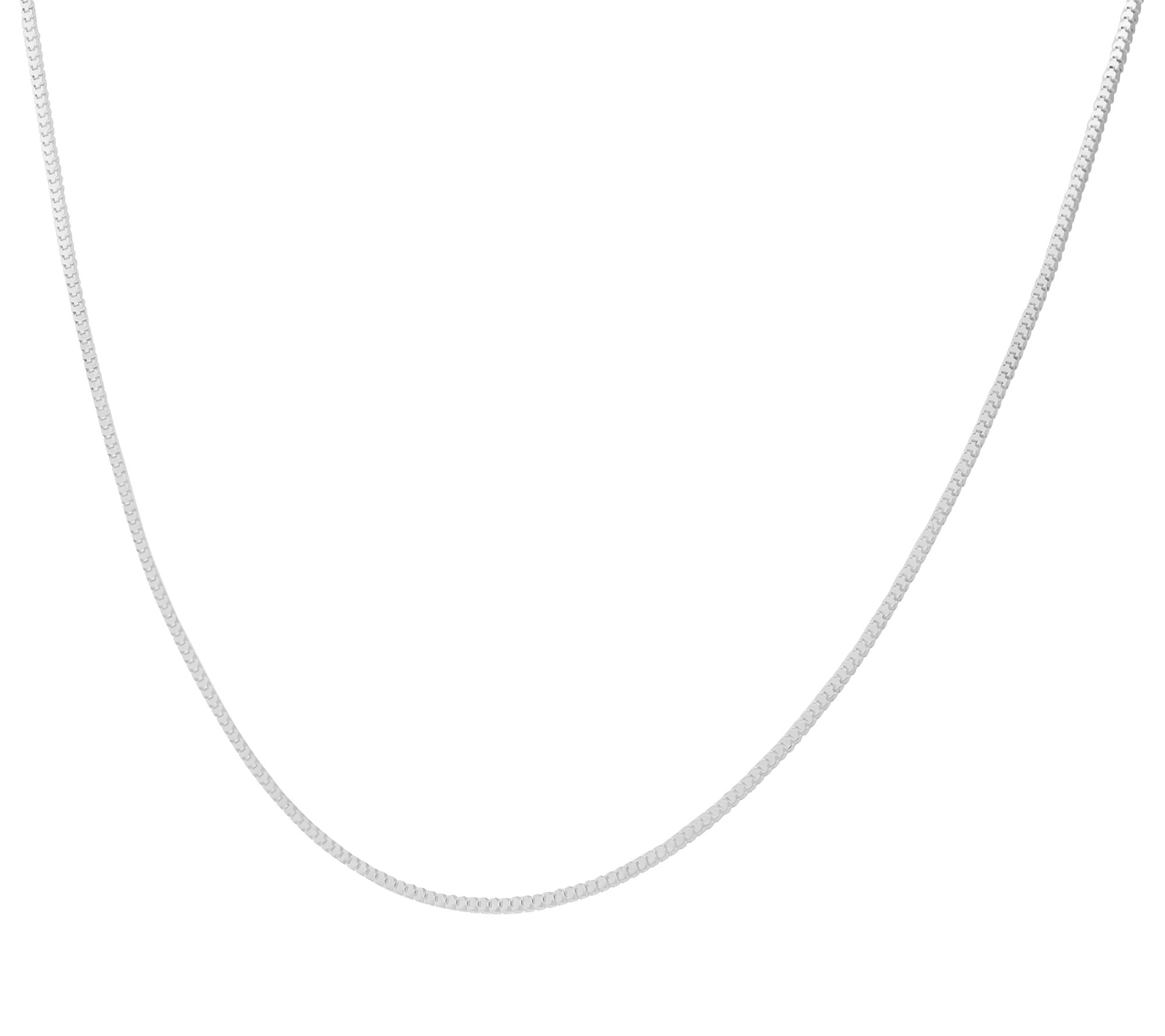 Ultrafine 950 Silver 20" Box Chain Necklace