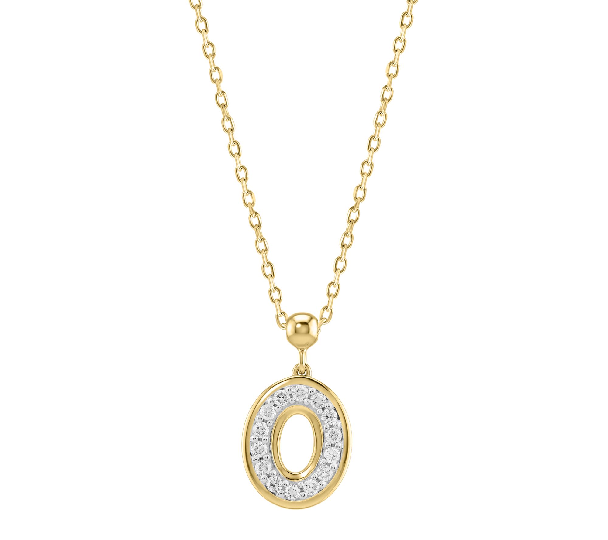 Fire Light Lab Grown Diamond Numeric Necklace, 14K Plated