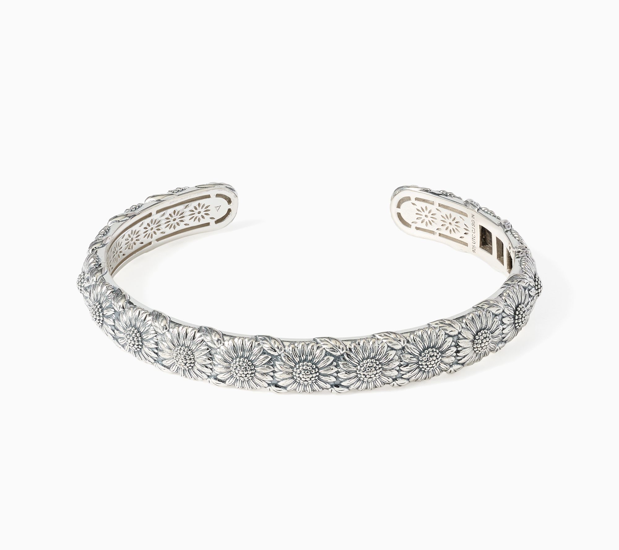 Christian James by Scott Grimes Sterling Silver Sunflower Cuff Bracelet 22.3g