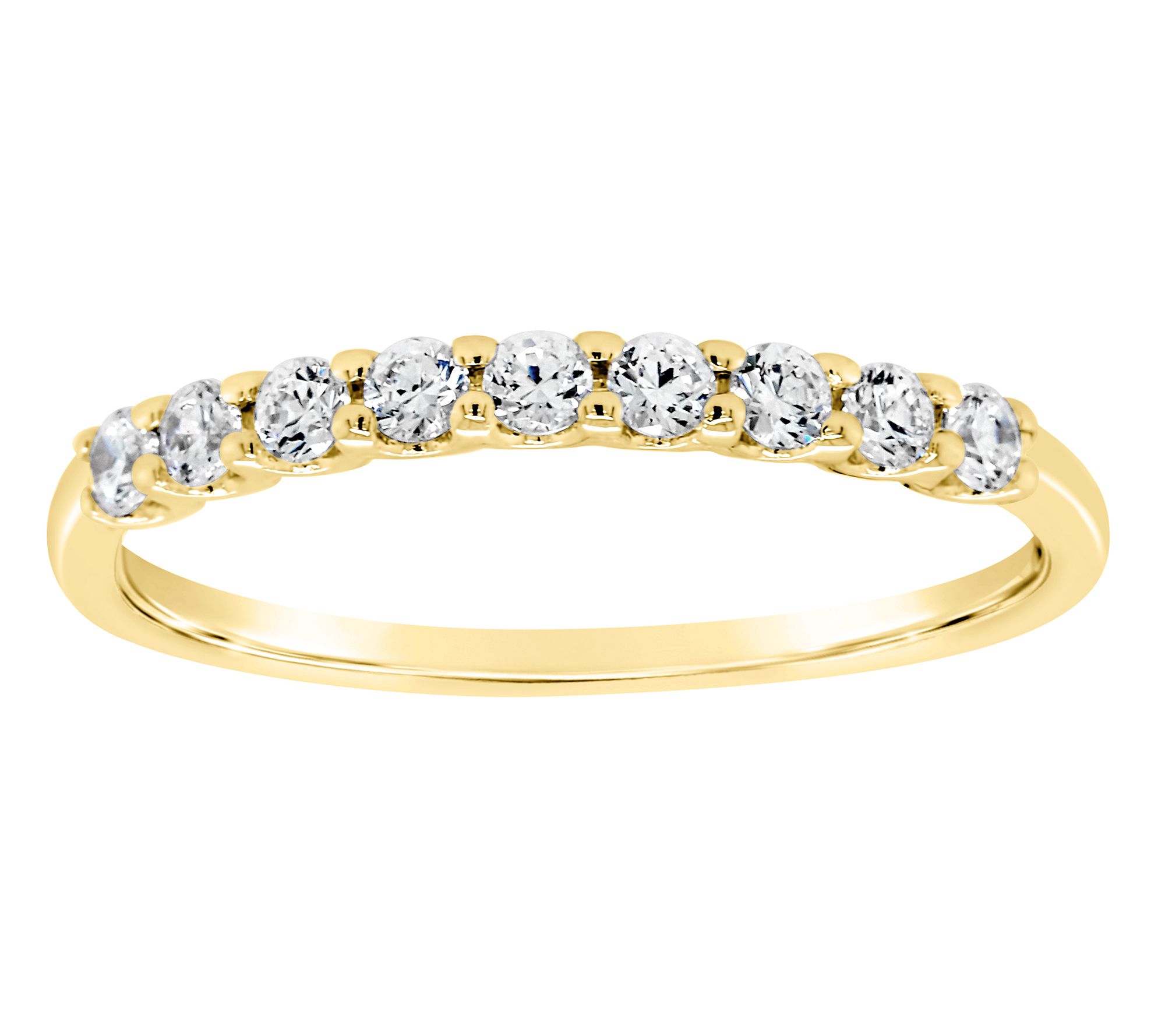 Affinity 14K Gold 1/4 cttw 9-Stone Diamond Ring