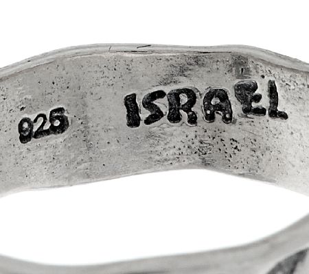 Or Paz Textured Set of Three Sterling Stack Rings - QVC.com