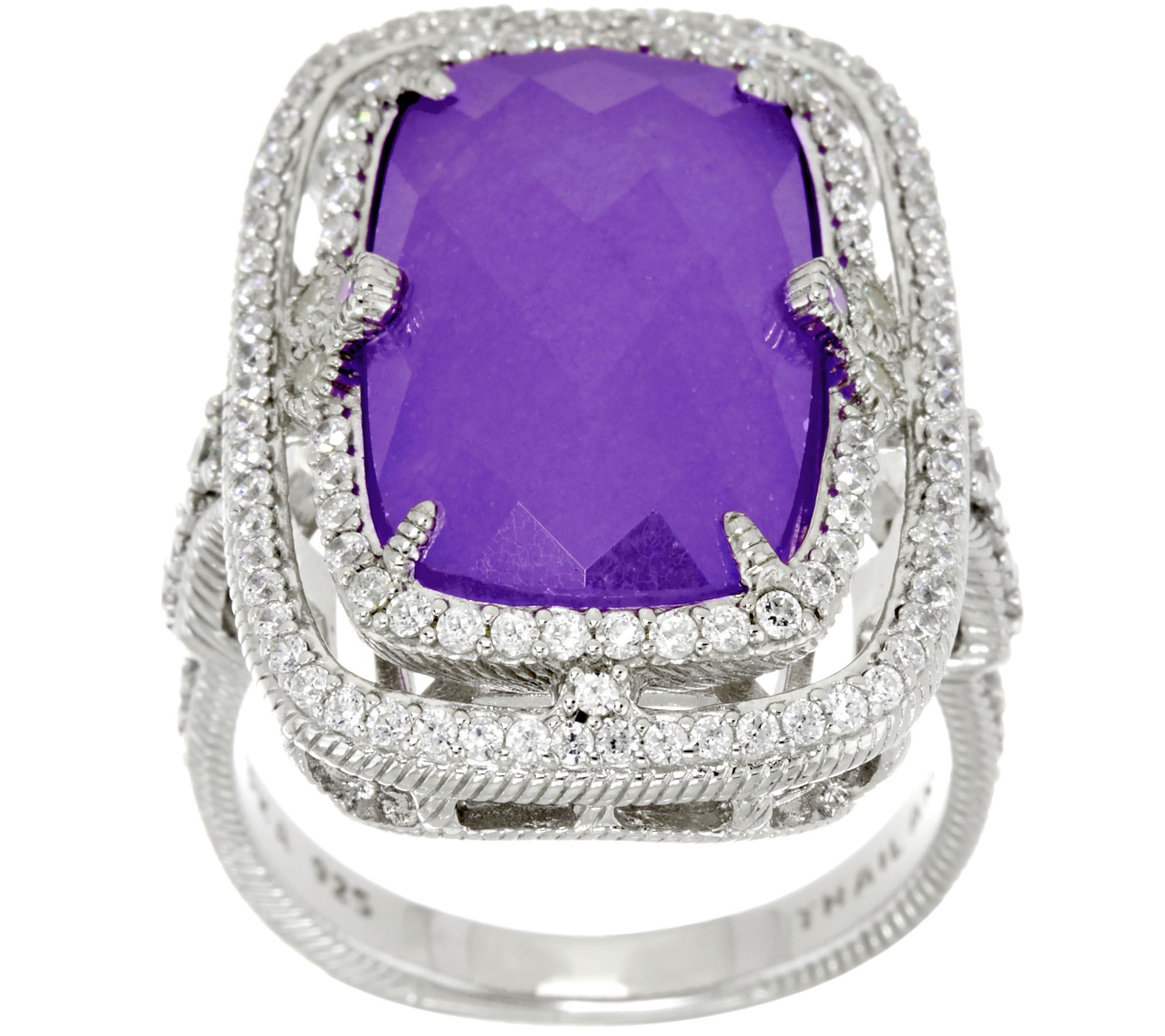 Judith Ripka Sterling Lavender Quartzite Ring - QVC.com