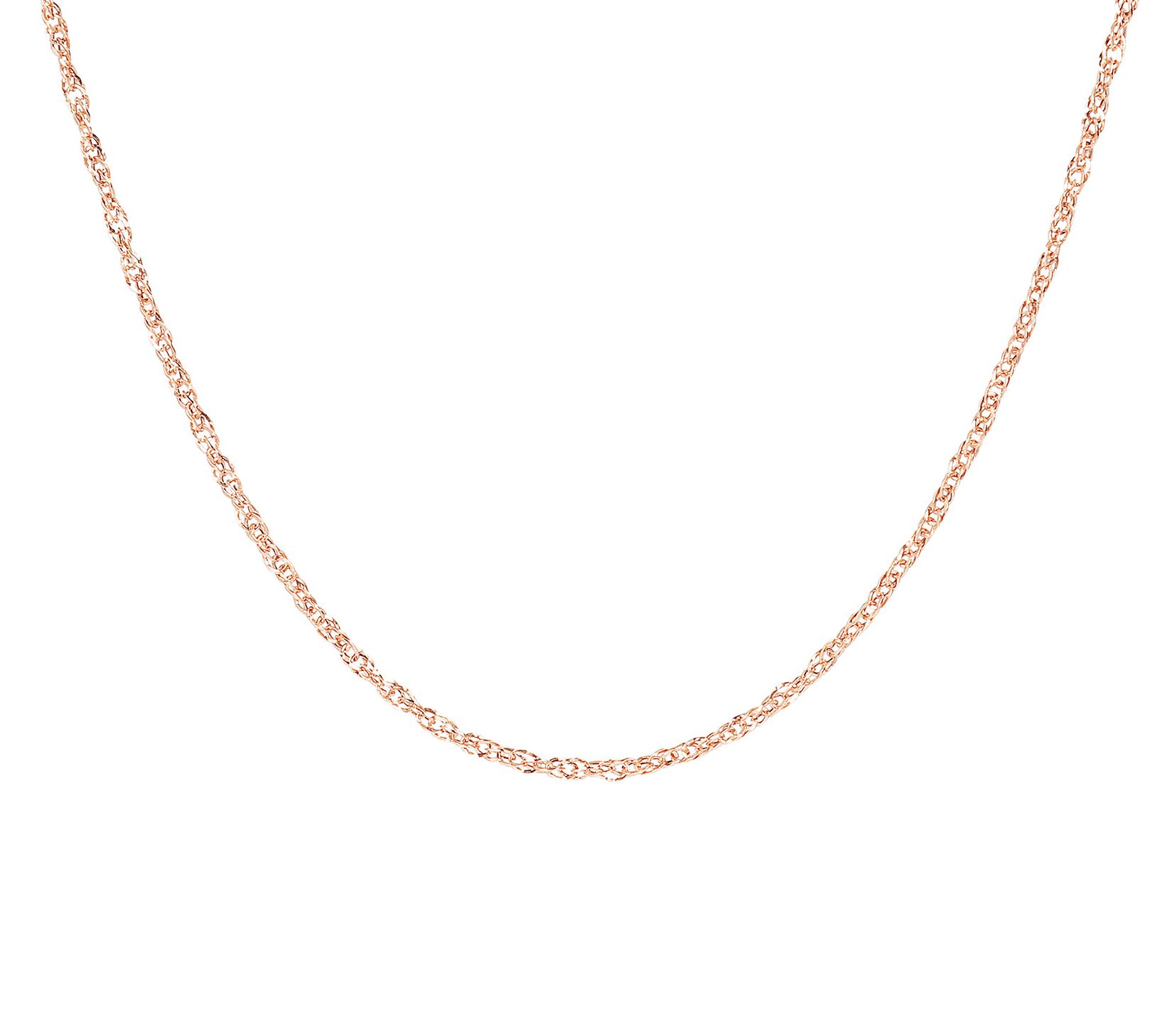 Milor Gold 16" Polished Singapore Chain,14K