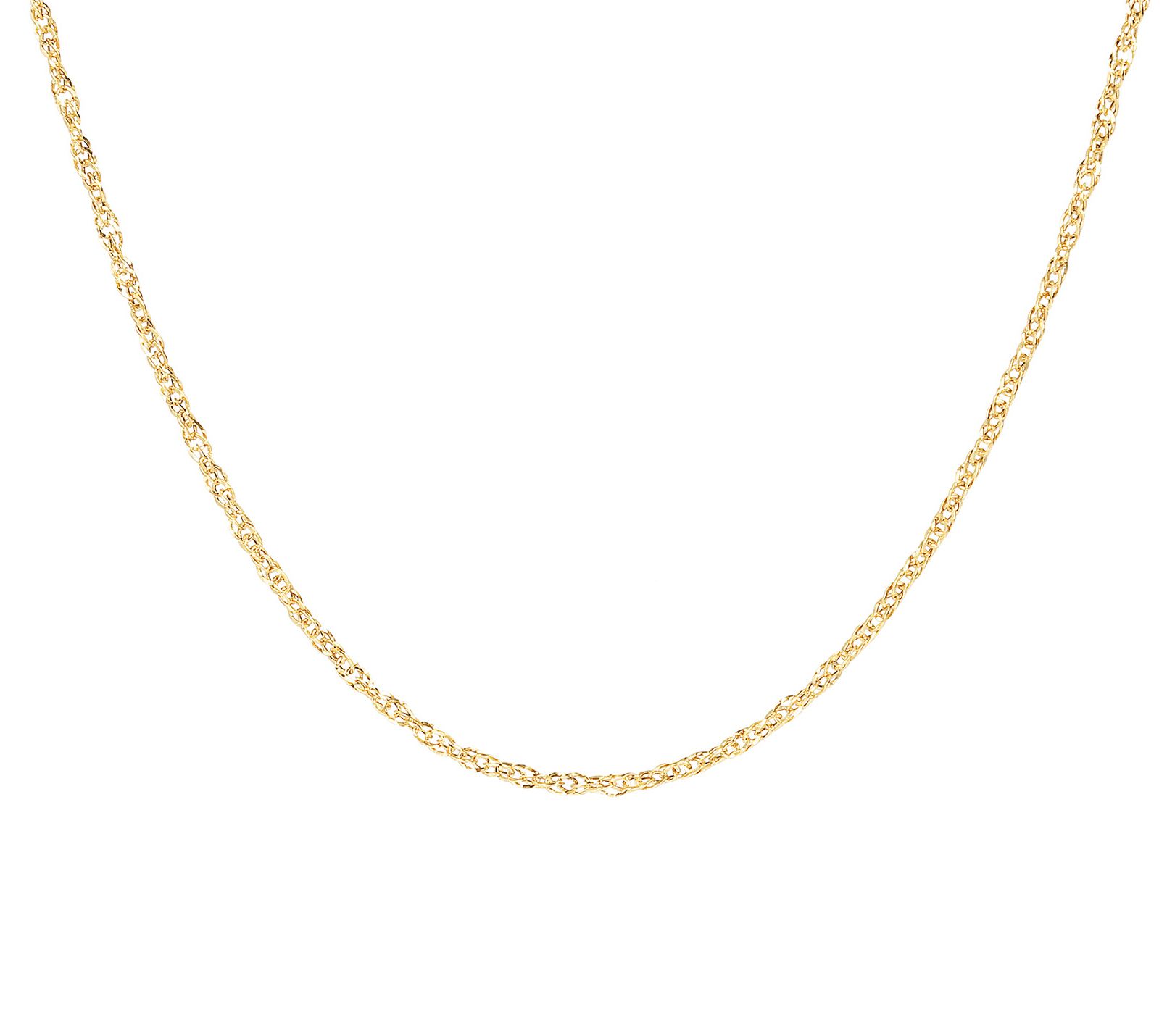 Milor Gold 16" Polished Singapore Chain,14K