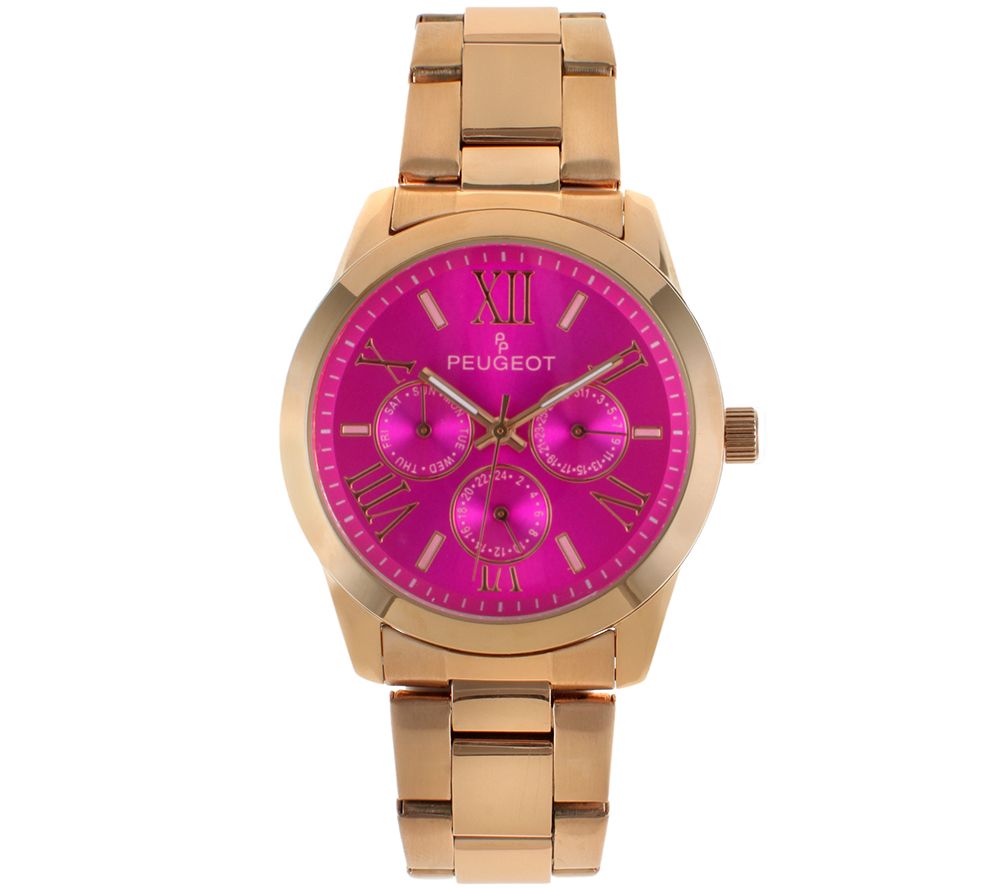 Peugeot Women's Rosetone Multifunction BraceletWatch
