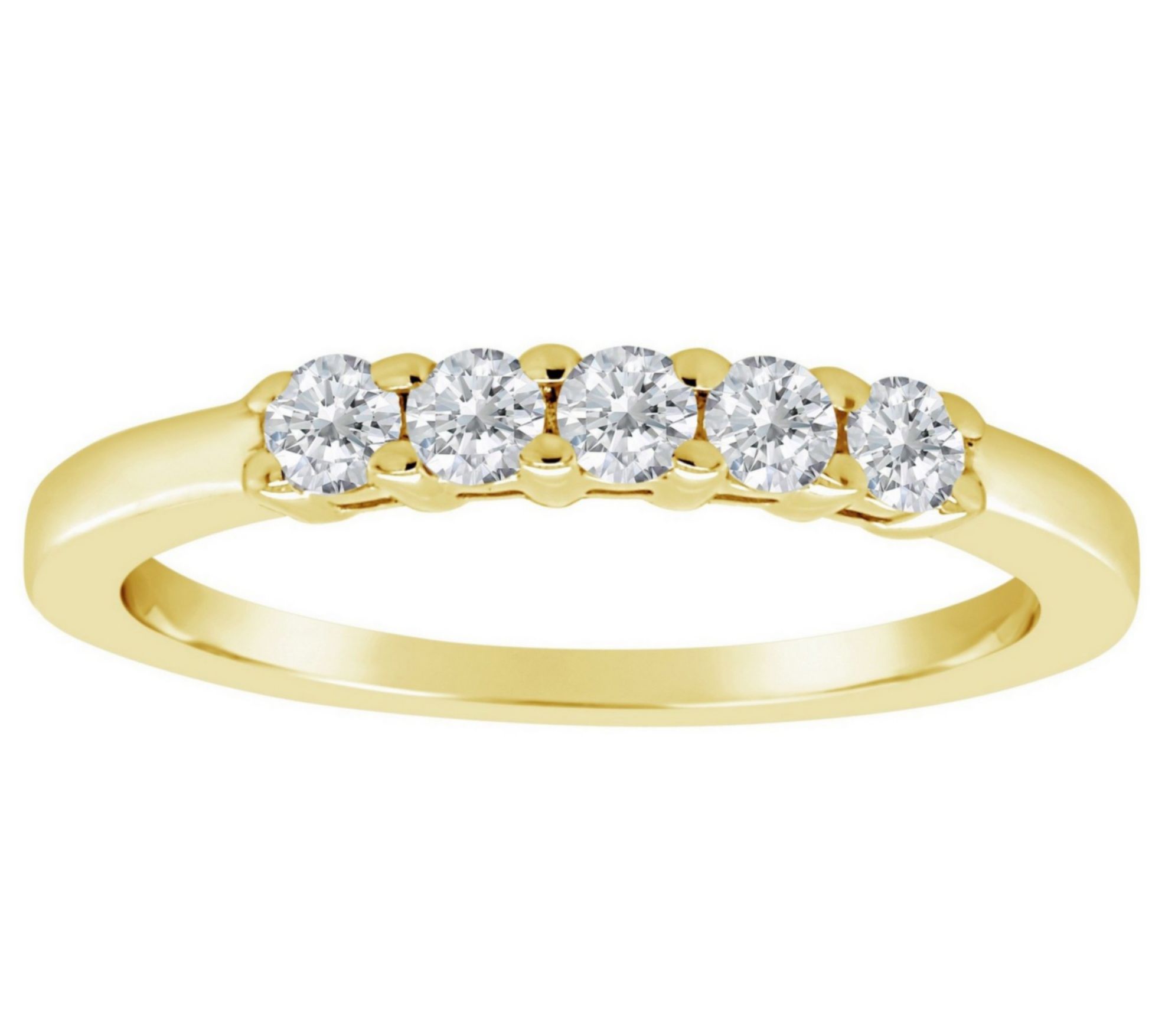 Affinity 1/3 cttw 5-Stone Diamond Band Ring, 14K Gold